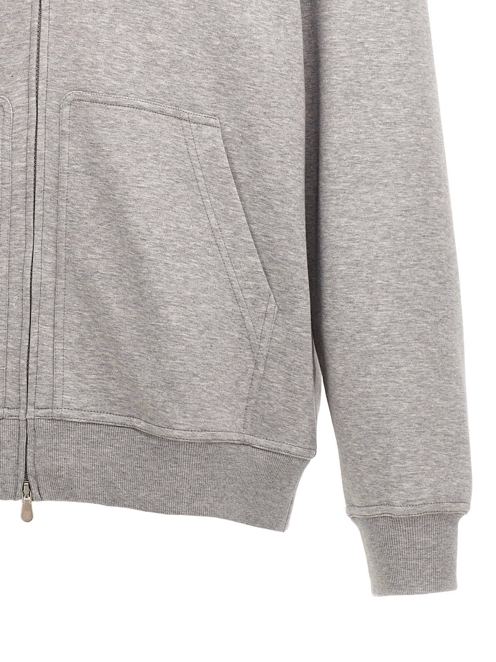 Brunello Cucinelli Gray Cotton Sweatshirt