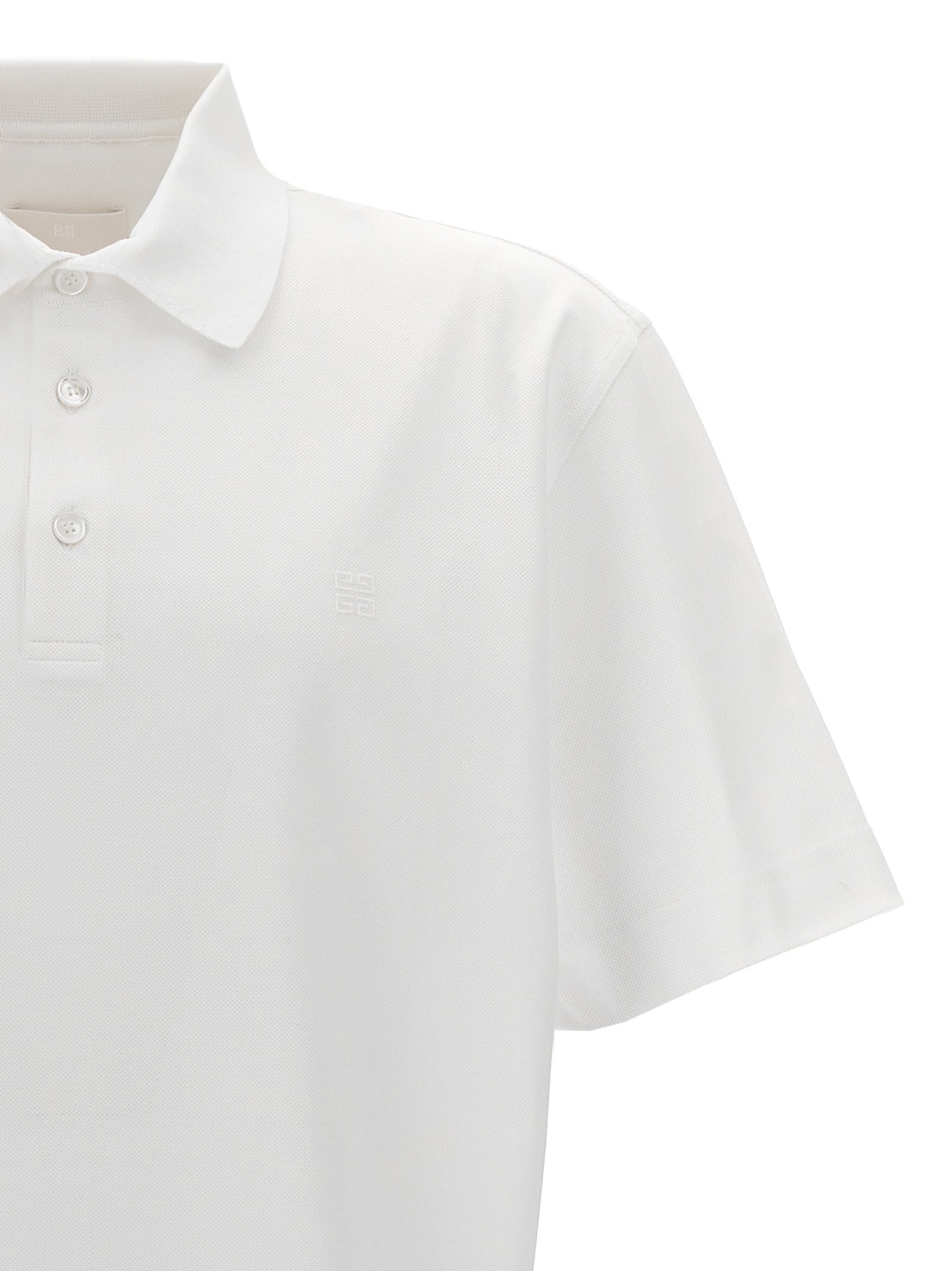 Givenchy White Cotton Polo Shirt