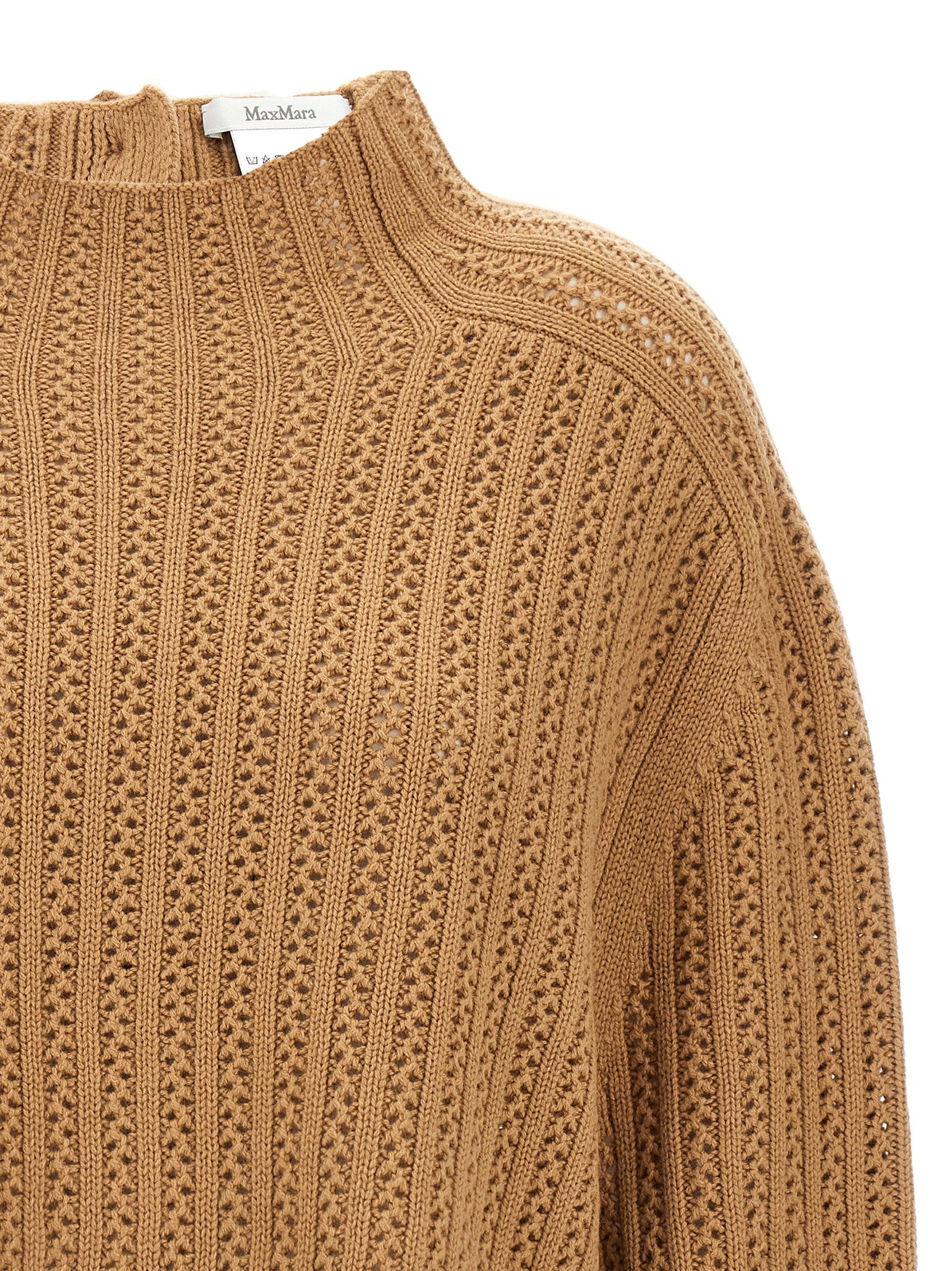 Max Mara Beige Wool Cardigan
