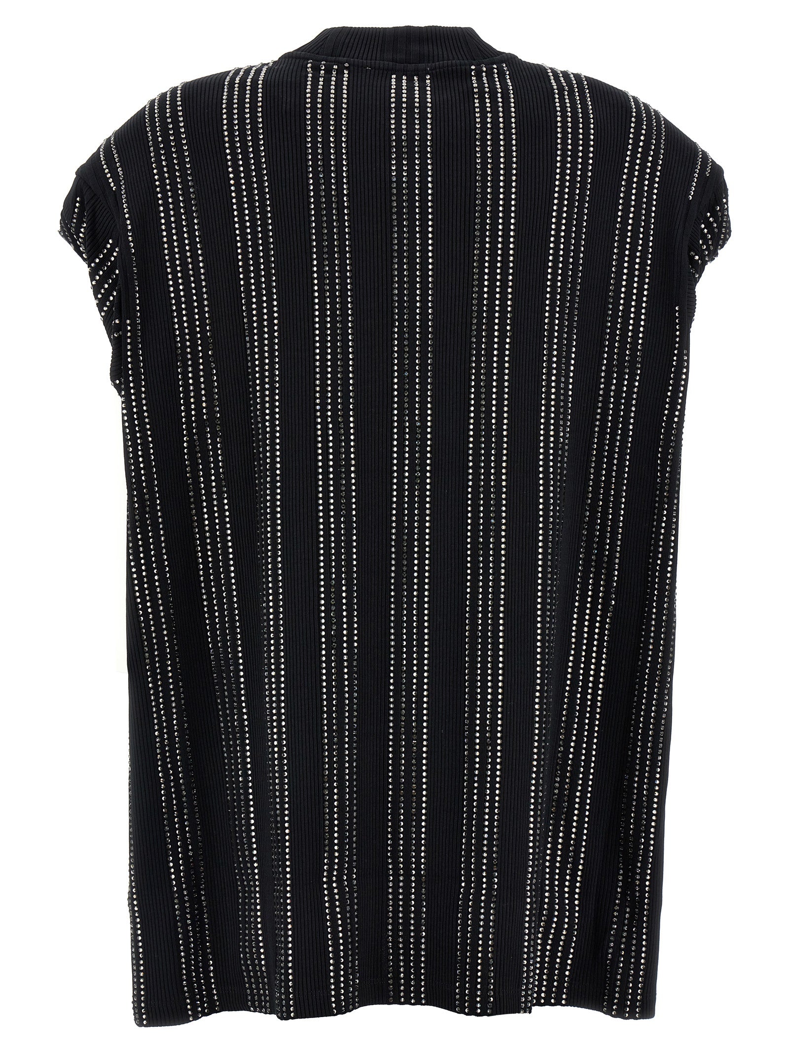 The Attico Black Cotton Short Dress