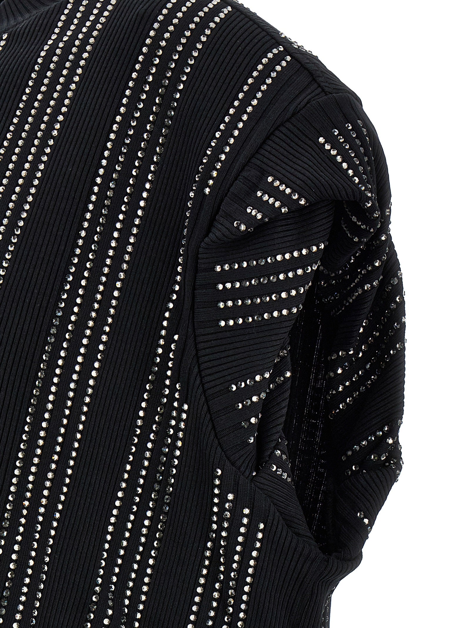 The Attico Black Cotton Short Dress