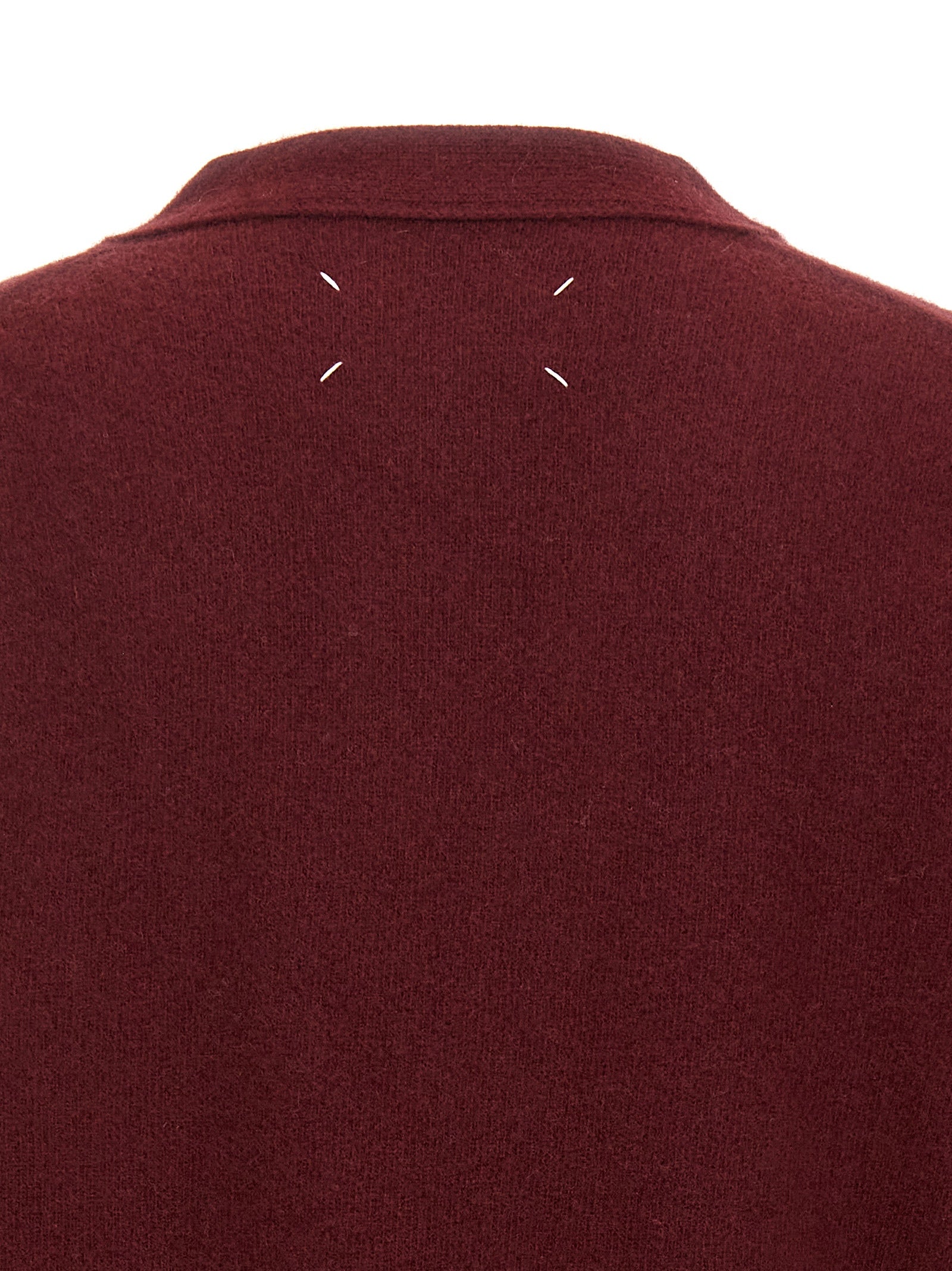 Maison Margiela Bordeaux Wool Cardigan