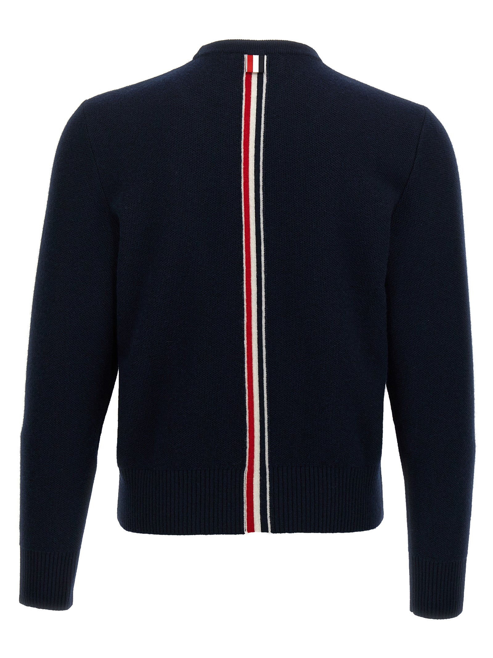 Thom Browne Blue Virgin Wool Cardigan