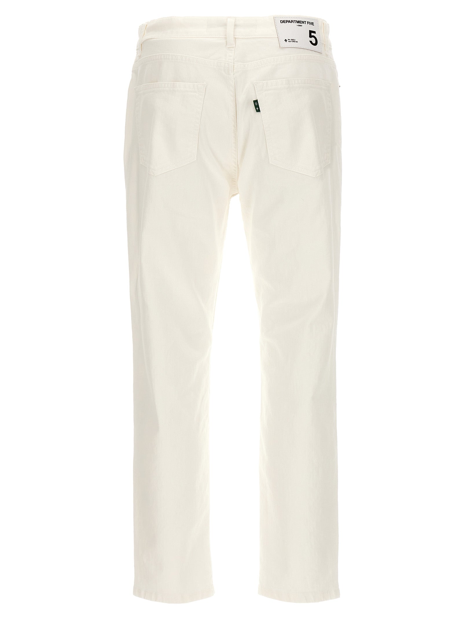 Department 5 White Cotton Straight-Leg Jeans