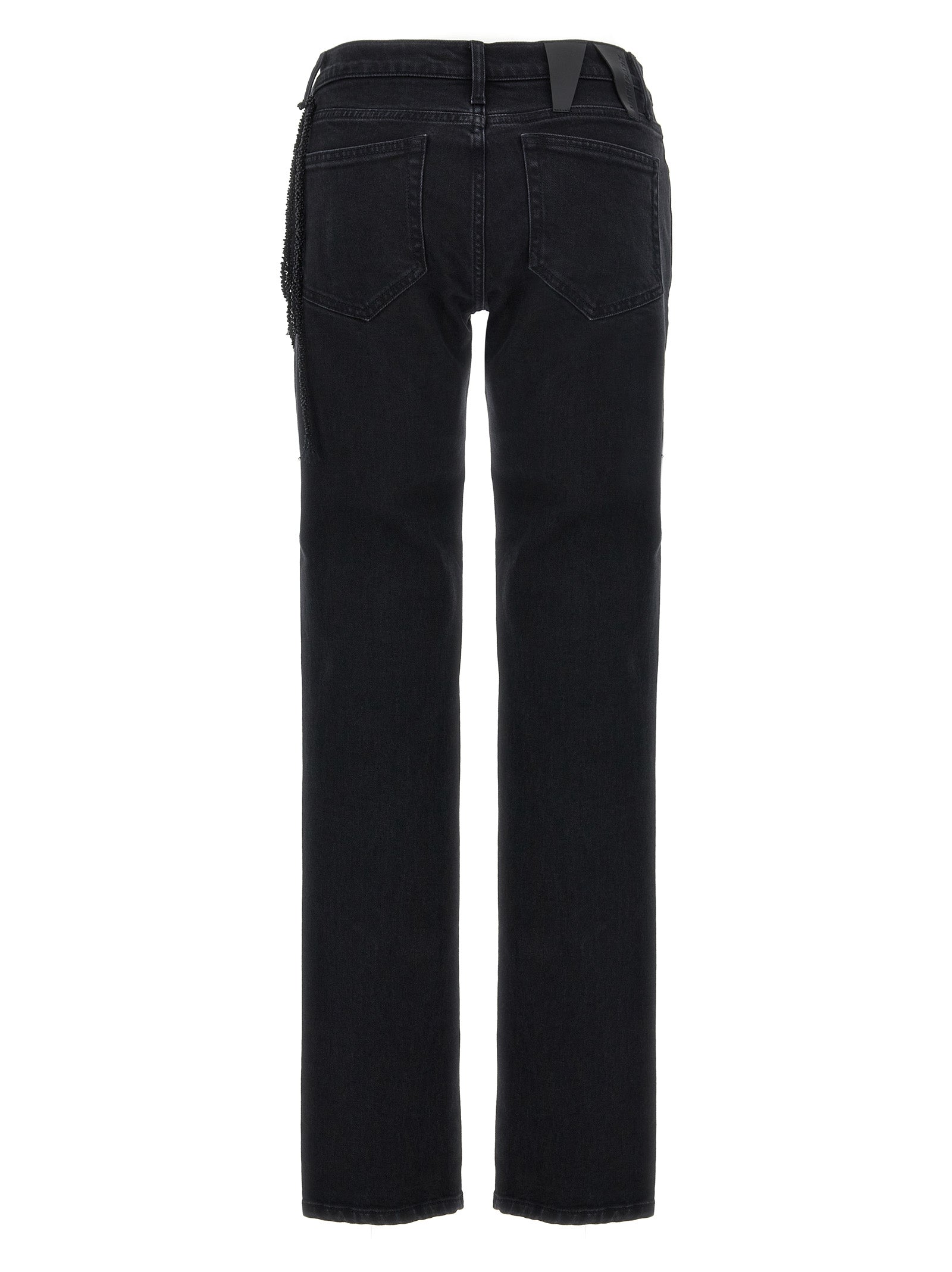 Darkpark Black Cotton Straight-Leg Jeans