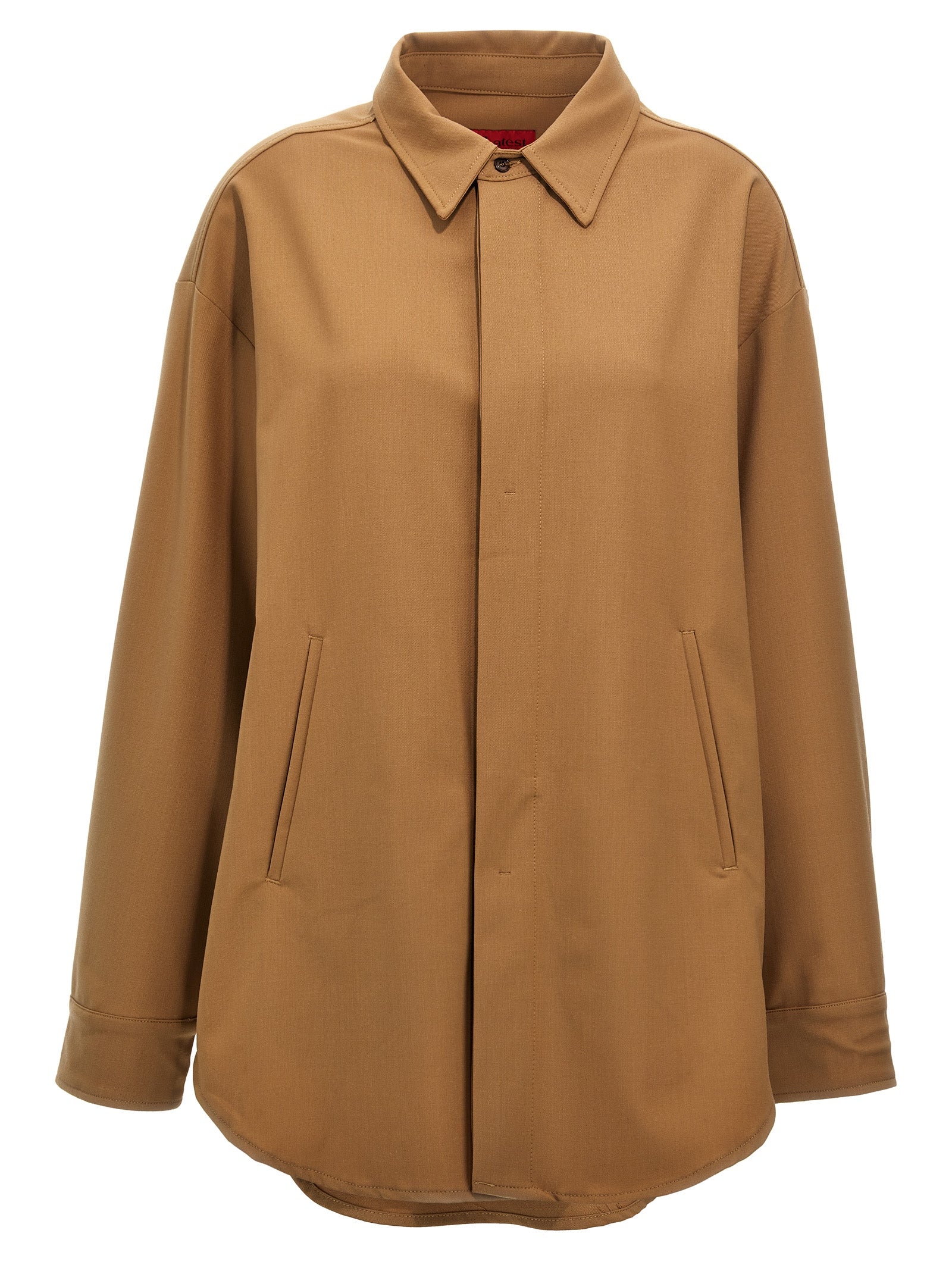 THELATEST Brown Polyester Blouse