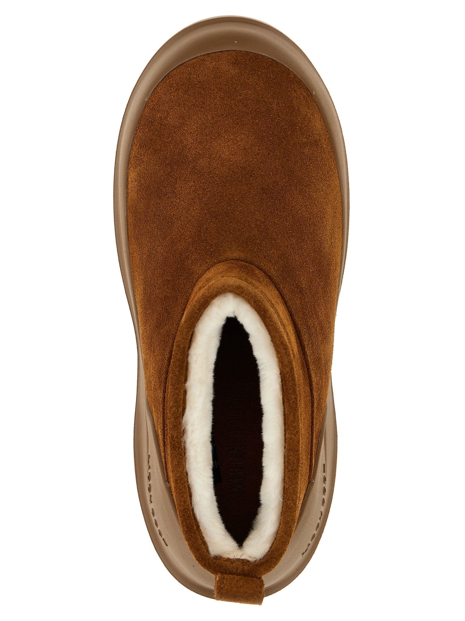 Moon Boot Brown Cowhide Flat Boots