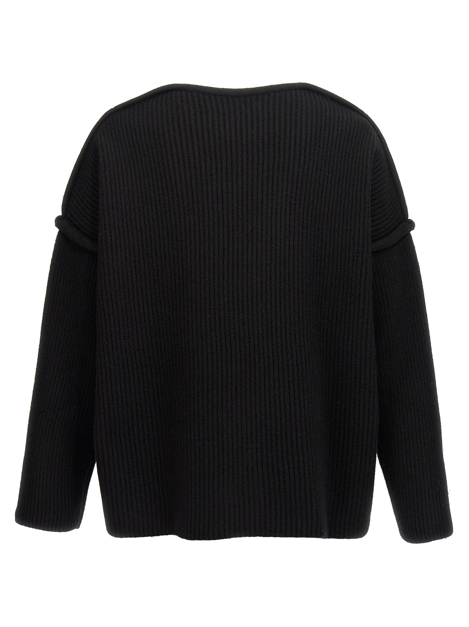 Jil Sander Black Wool Cardigan