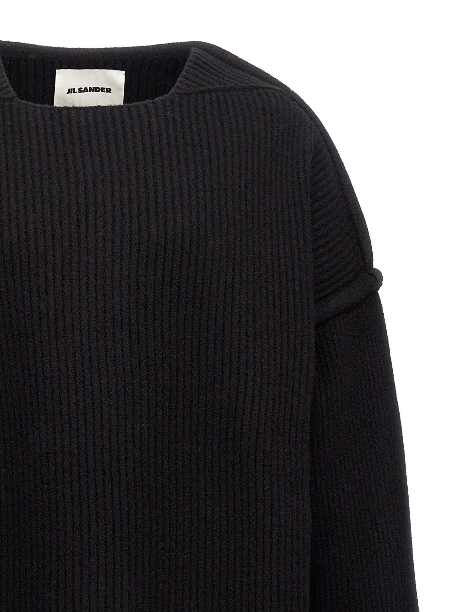 Jil Sander Black Wool Cardigan