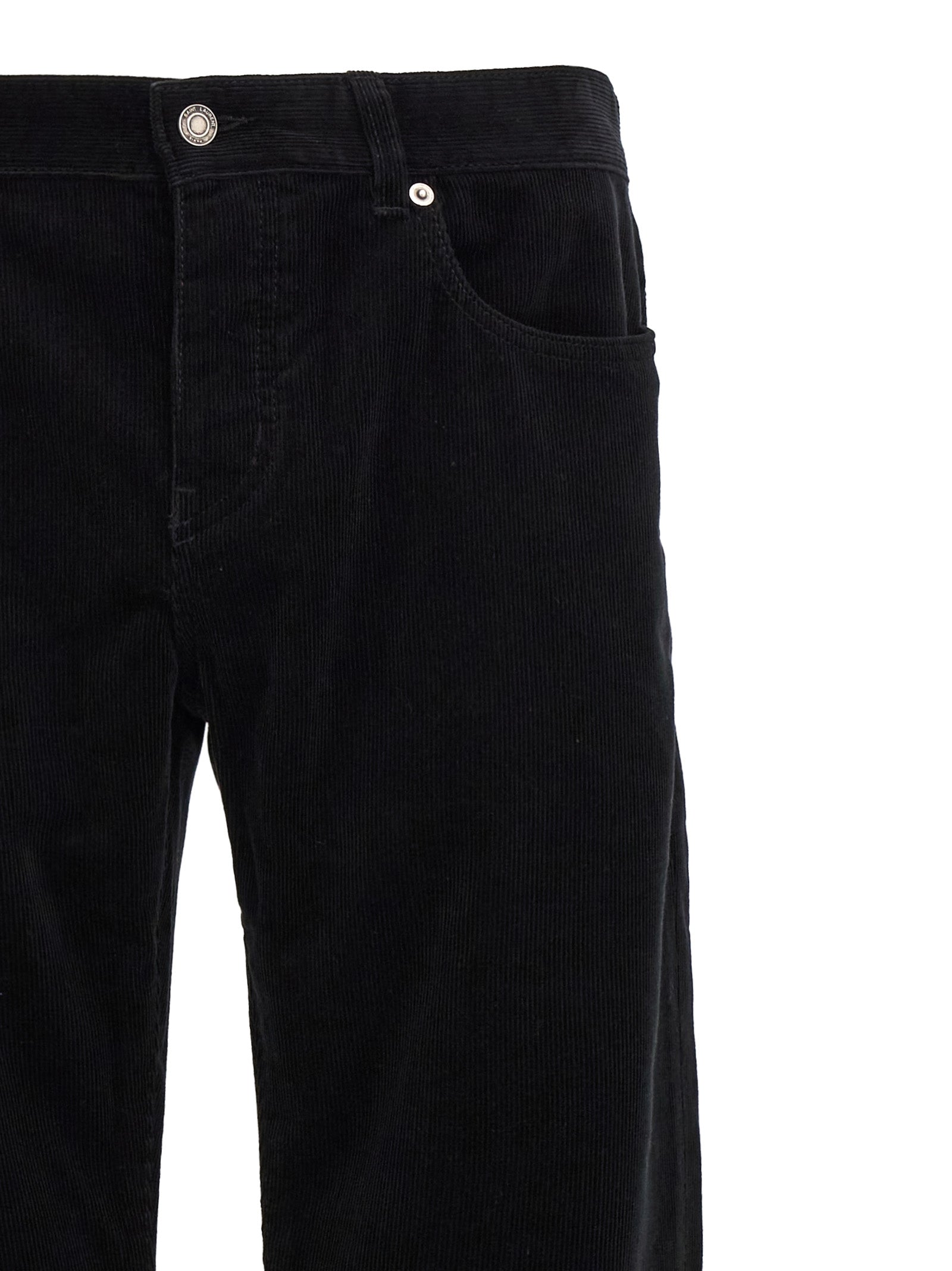 Saint Laurent Black Cotton Casual Pants