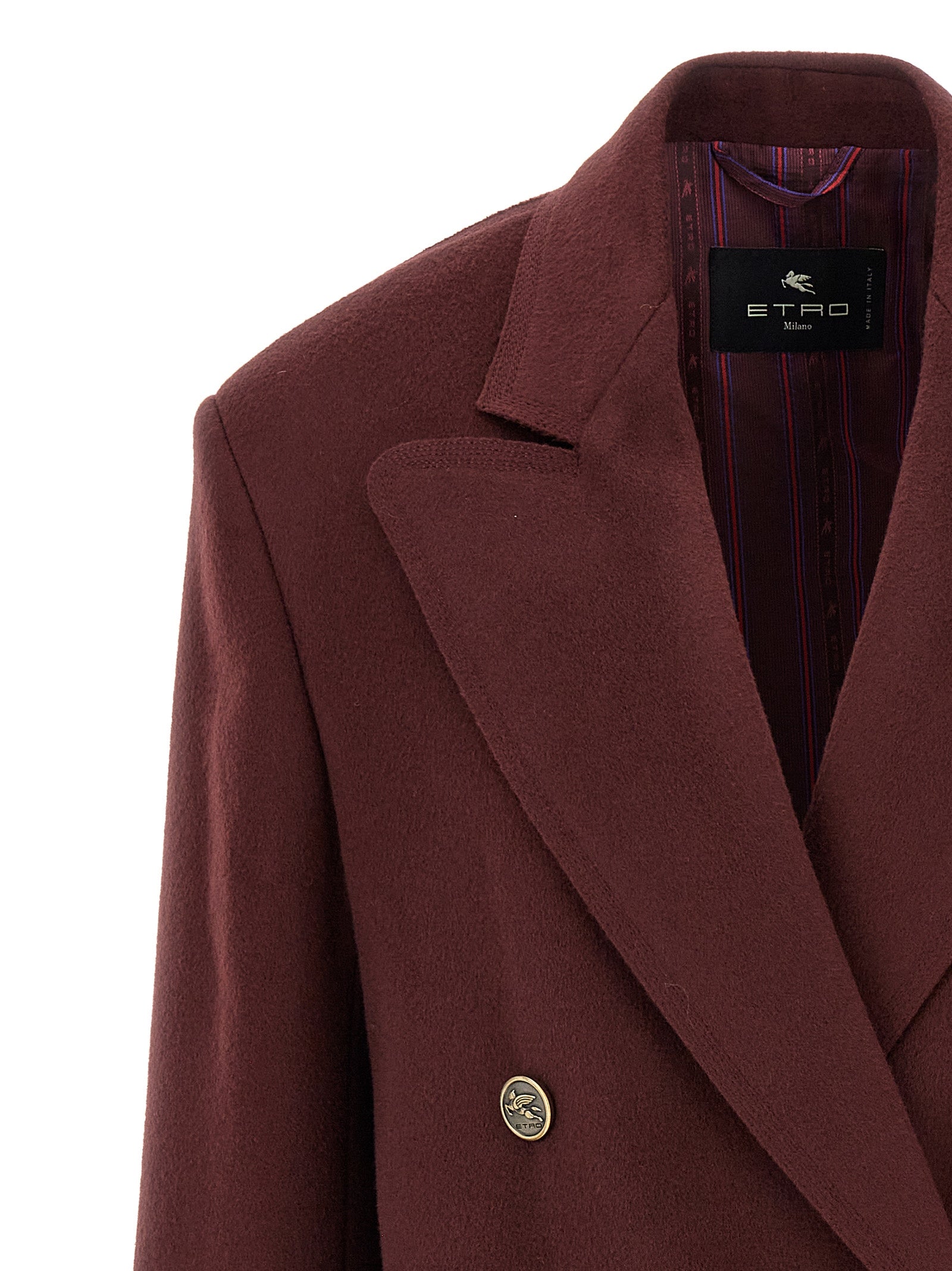 Etro Bordeaux Wool Blazer