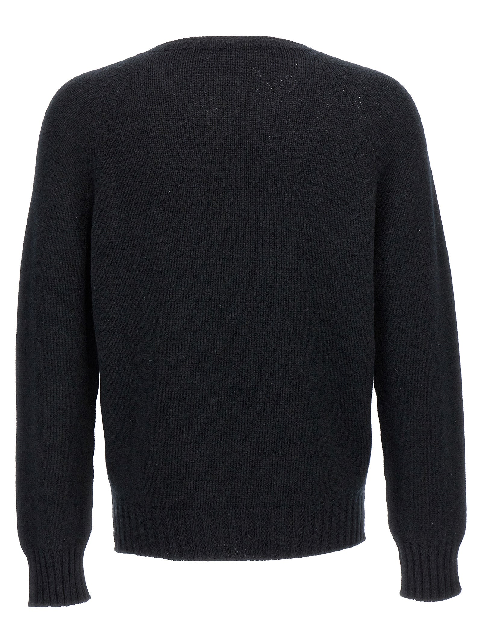 MA'RY'YA Black Wool Cardigan