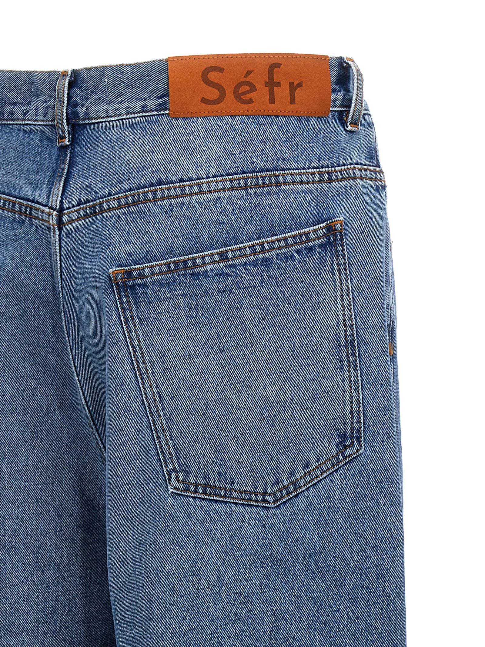 SÉFR Blue Cotton Jeans Denim