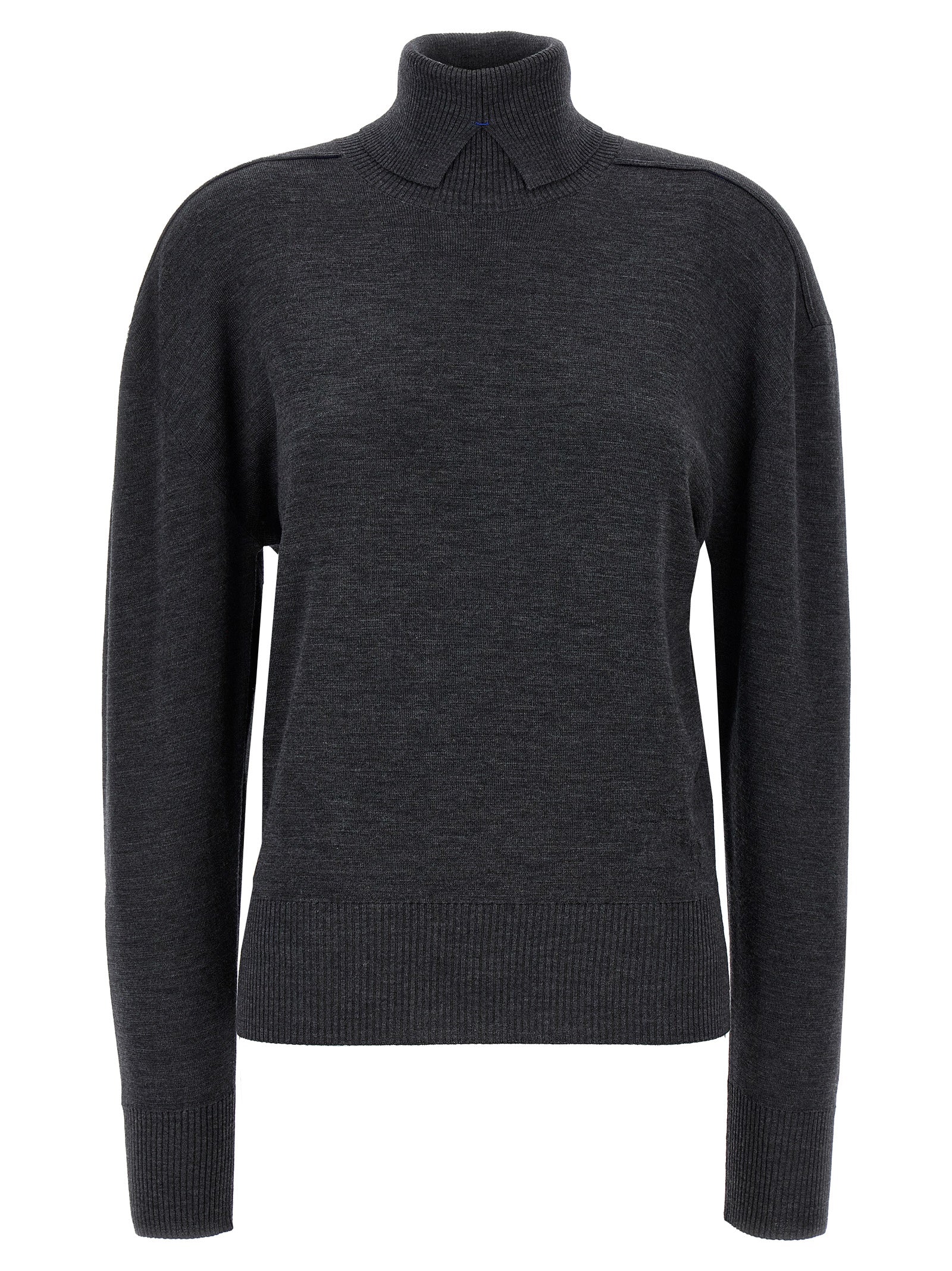 Burberry Gray Wool Cardigan