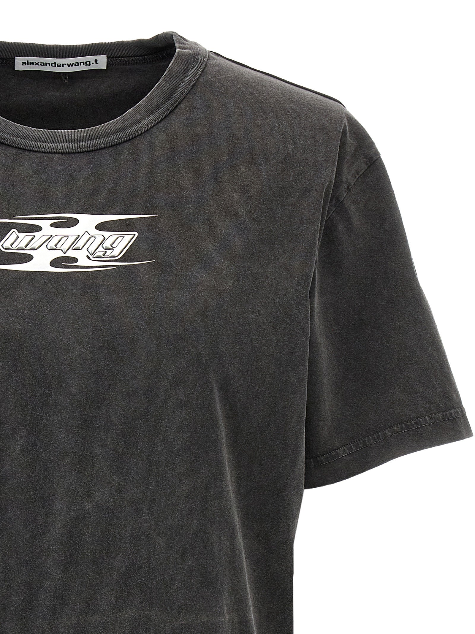 T BY ALEXANDER WANG Gray Cotton T-Shirt