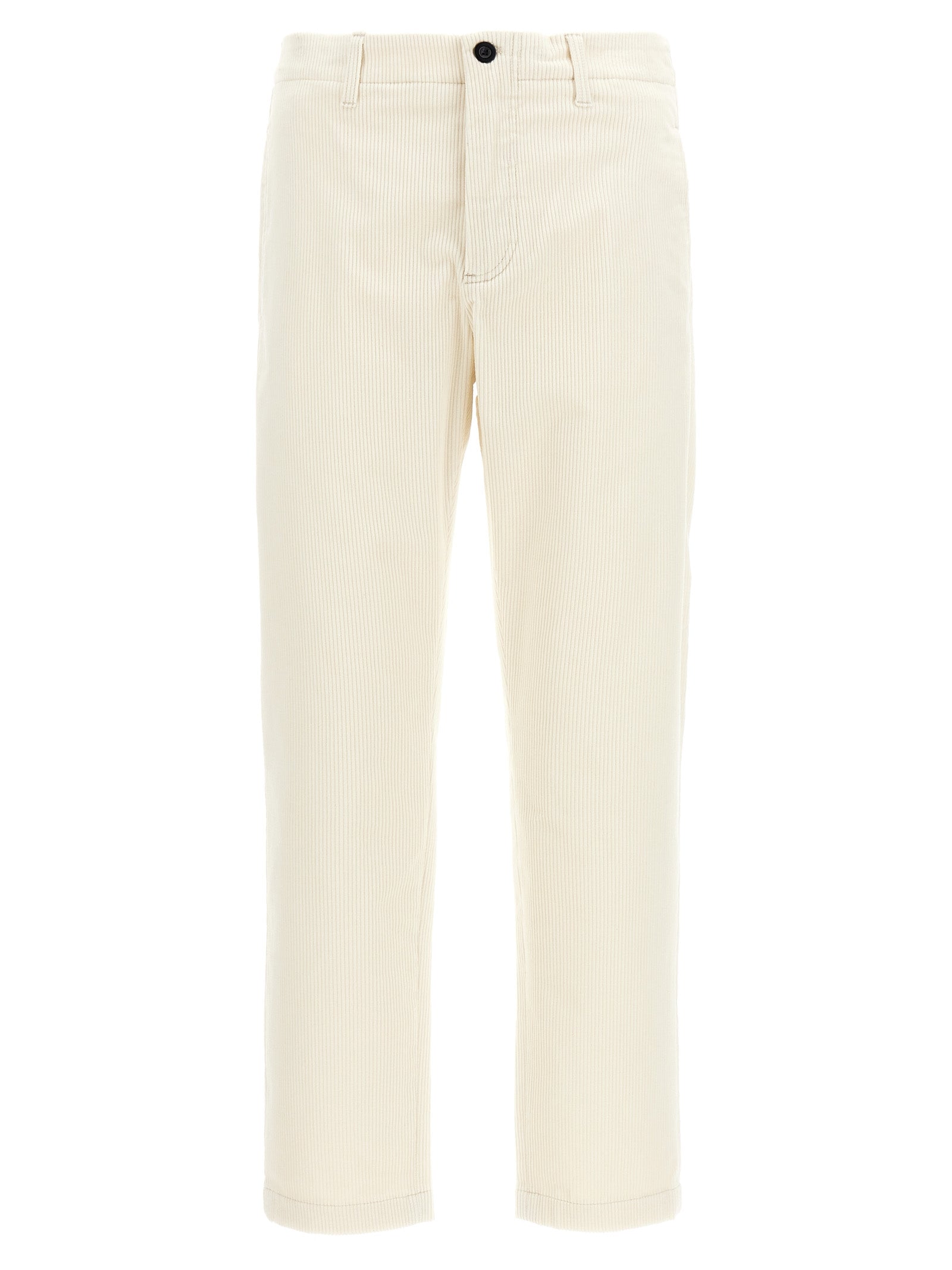 Department 5 White Cotton Casual Pants