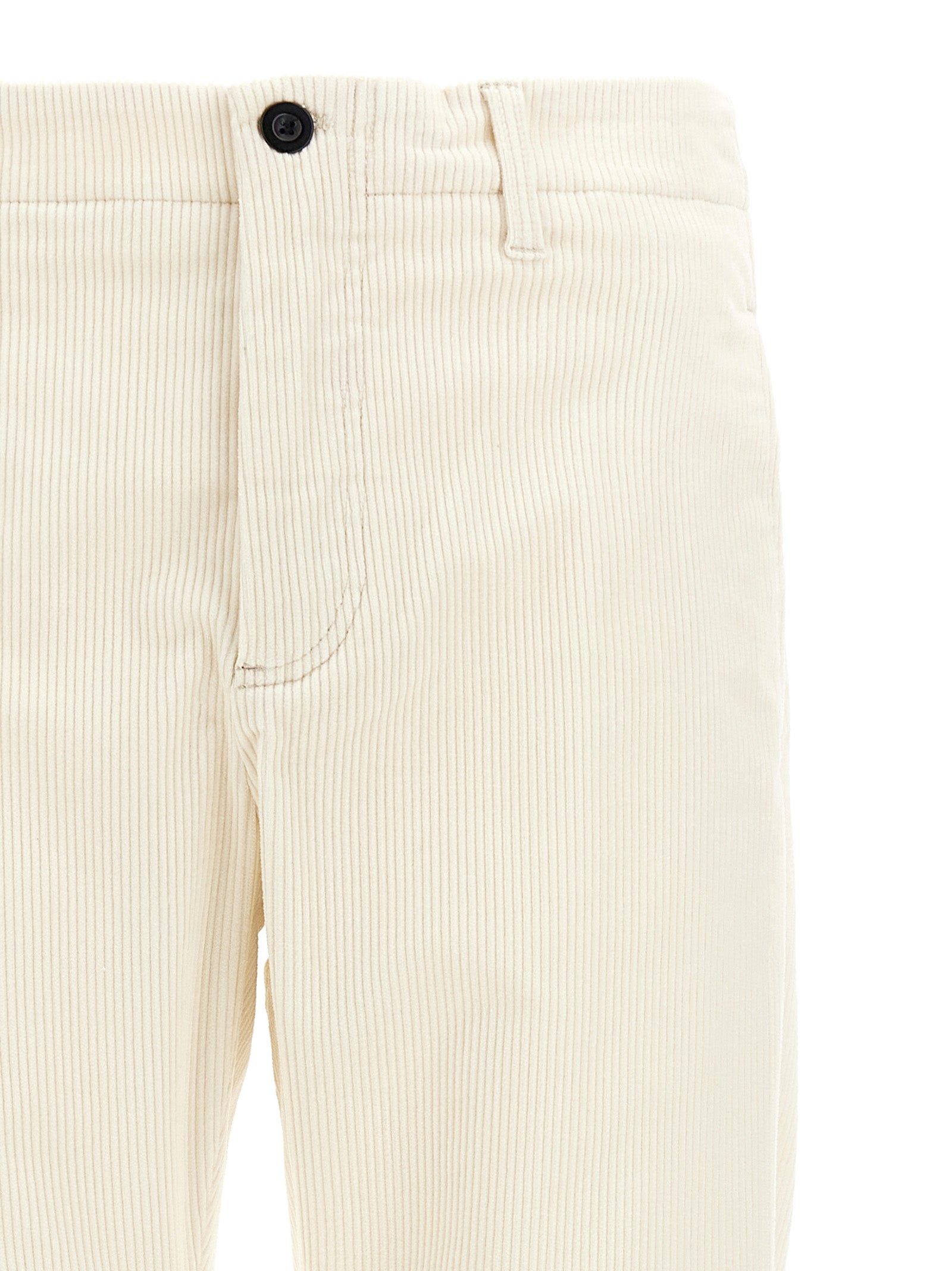 Department 5 White Cotton Casual Pants
