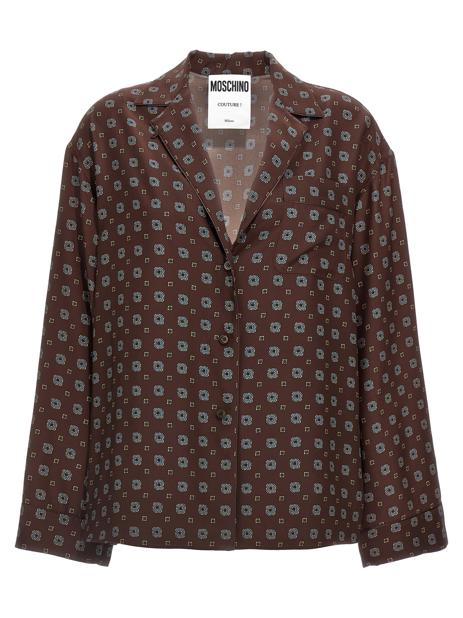 Moschino Brown Silk Blouse