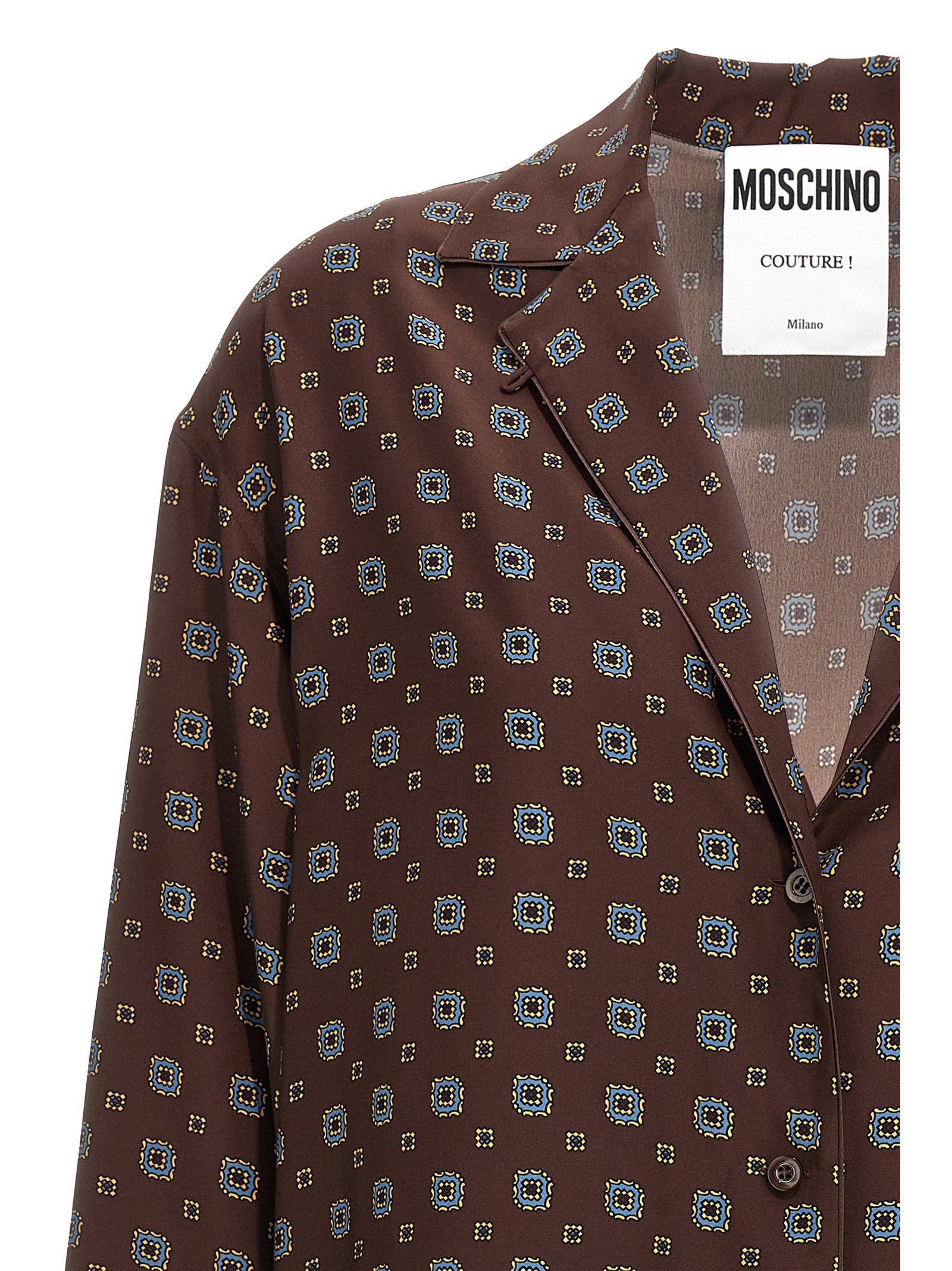 Moschino Brown Silk Blouse