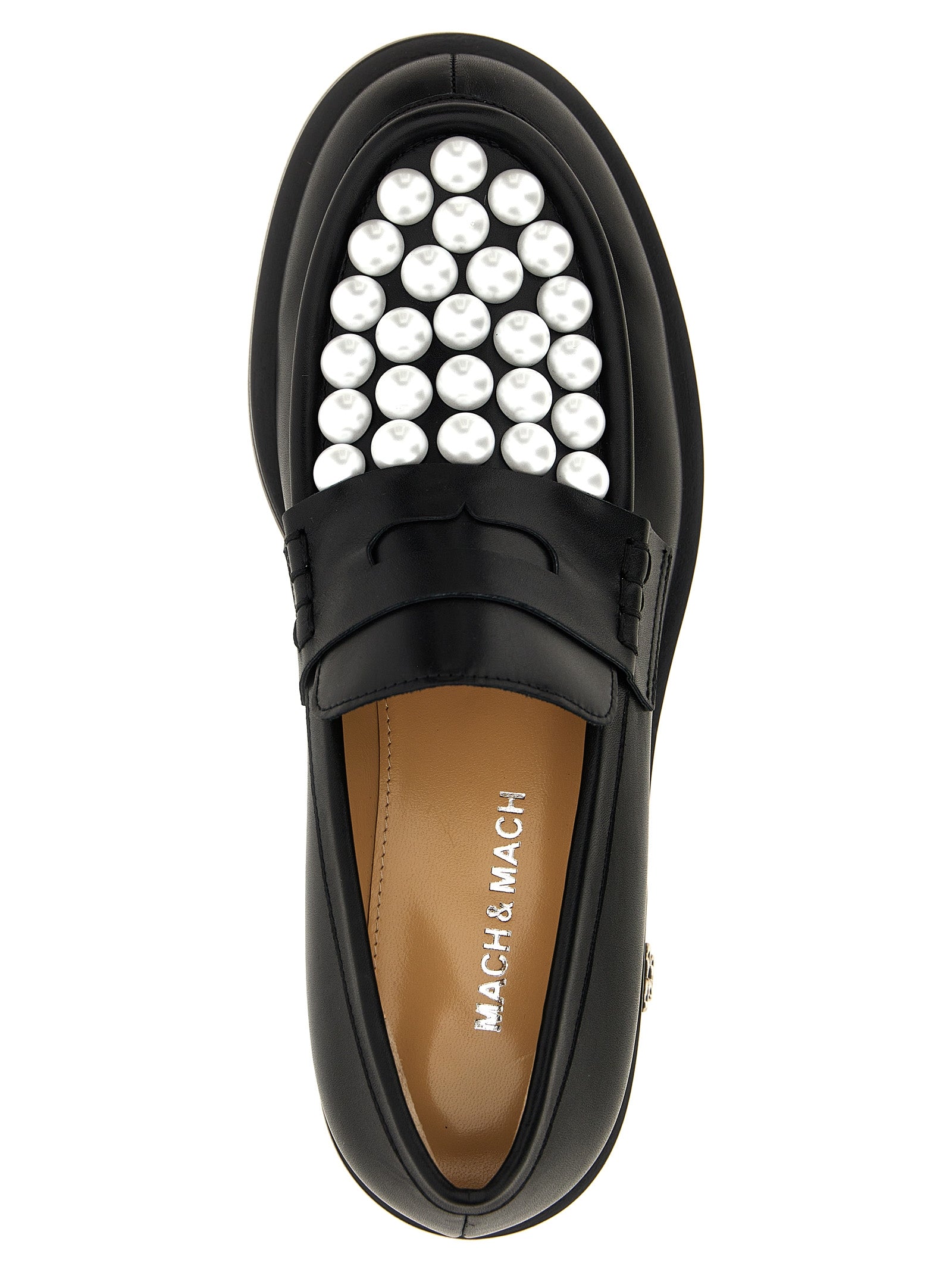 MACH & MACH Bicolor Calfskin Slip-On Loafers