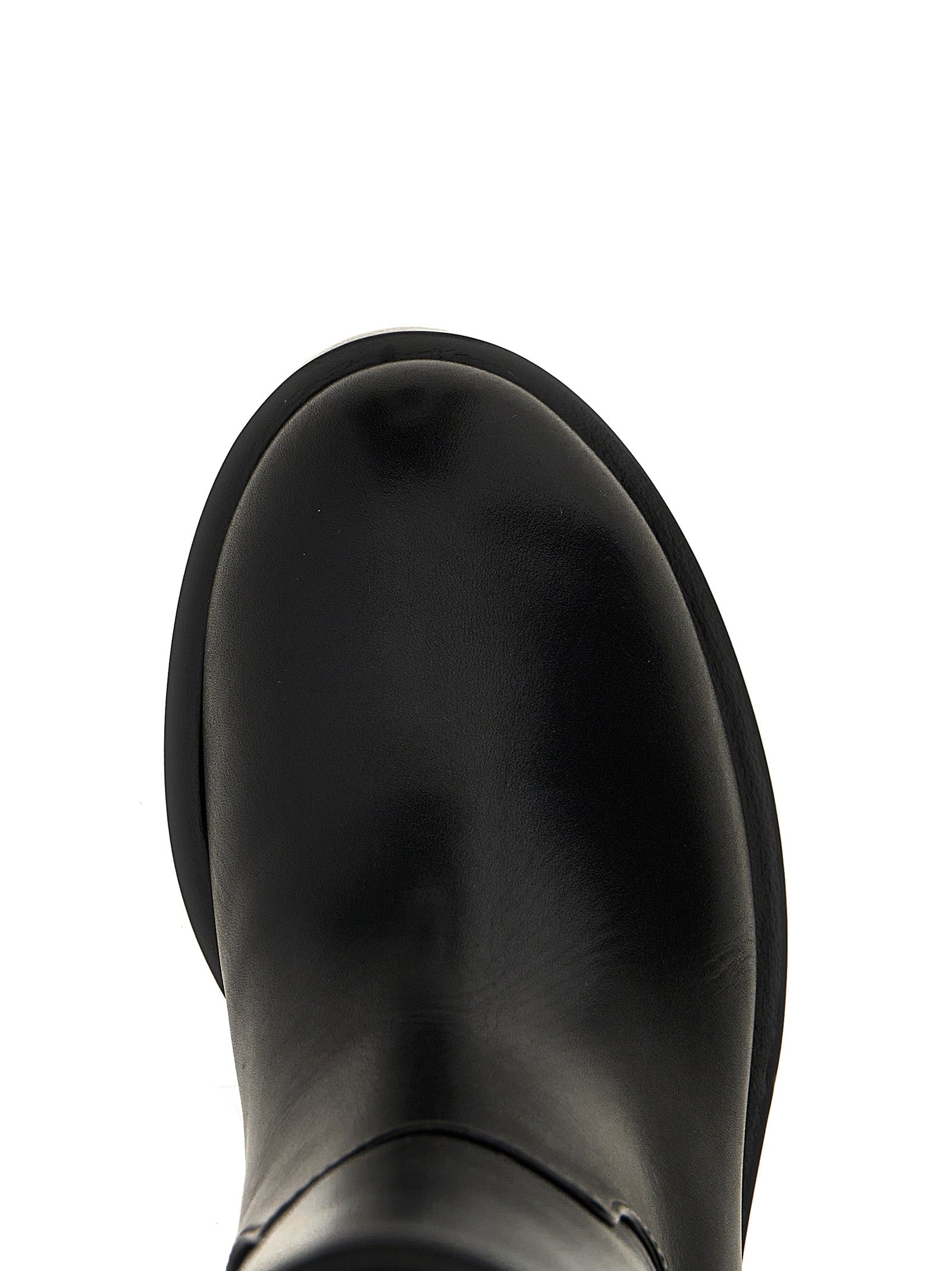 MACH & MACH Black Calfskin Over The Knee