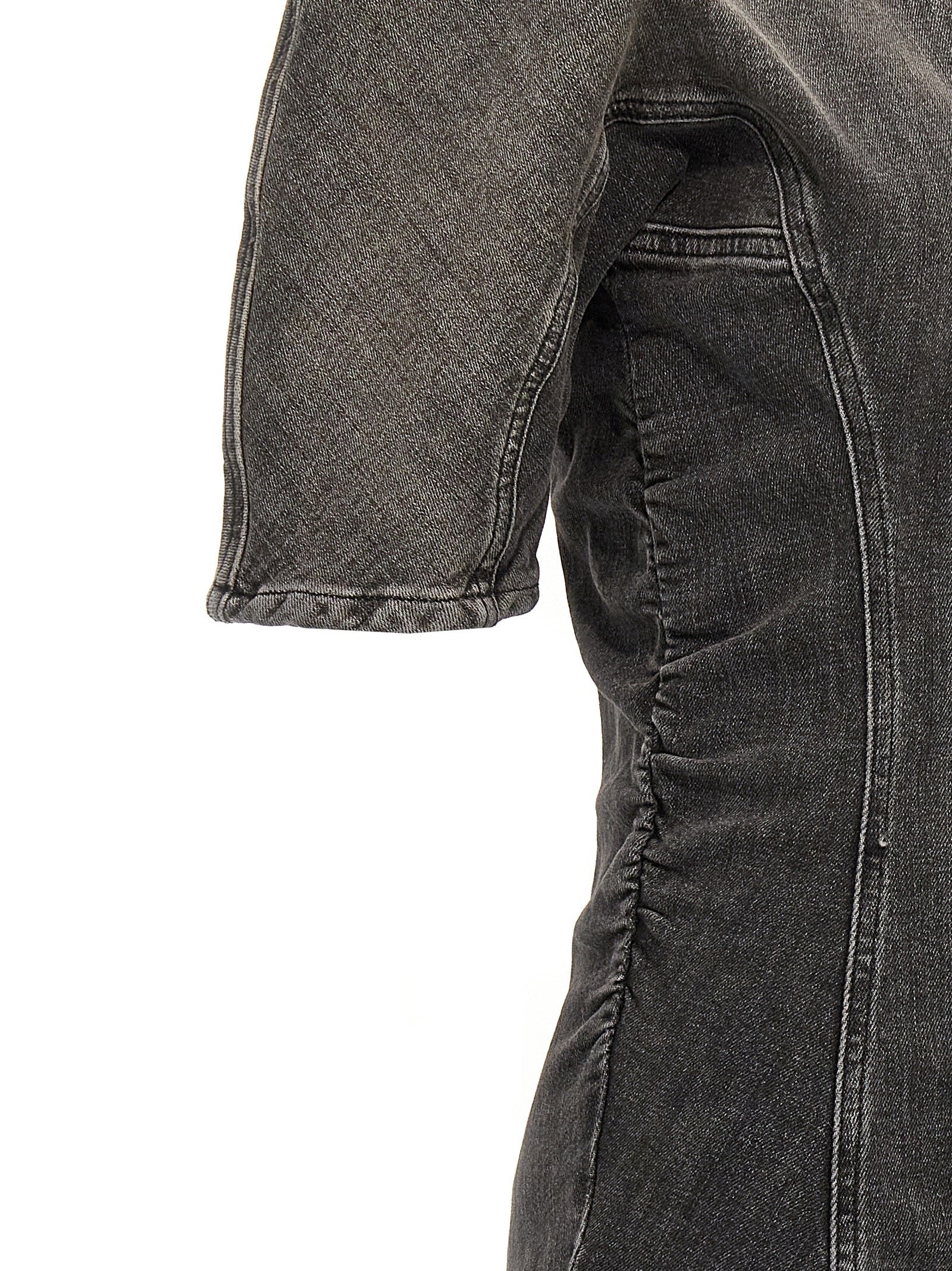 Ganni Black Cotton Short Dress