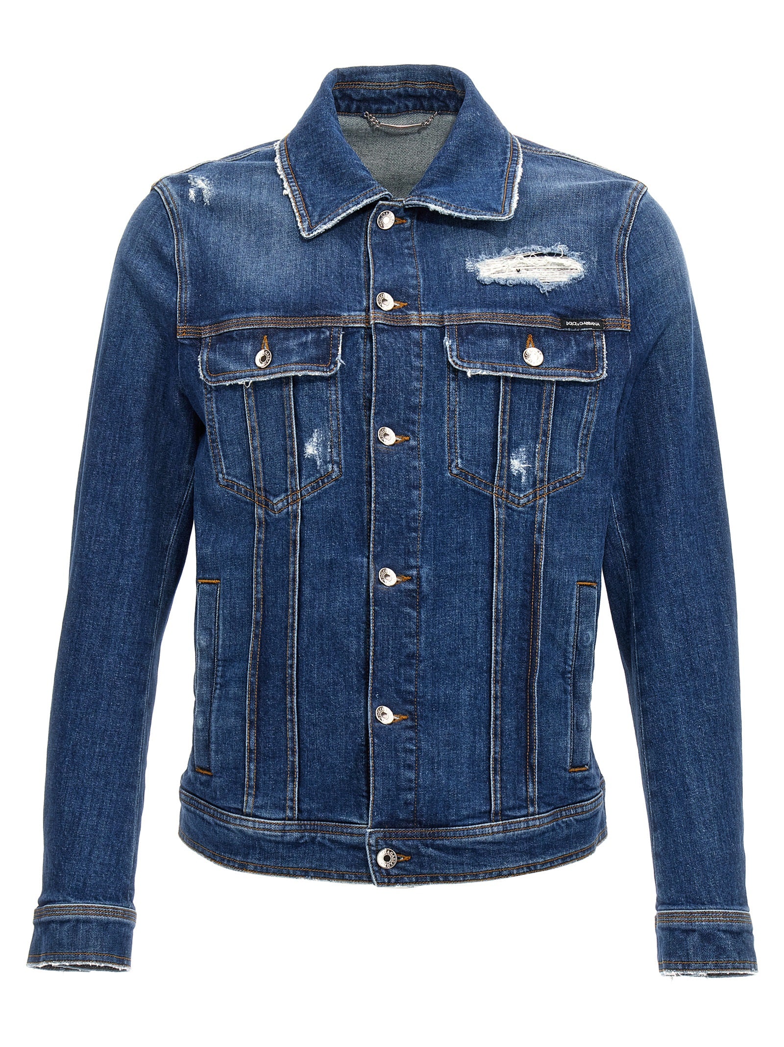 Dolce & Gabbana Blue Cotton Denim Jacket