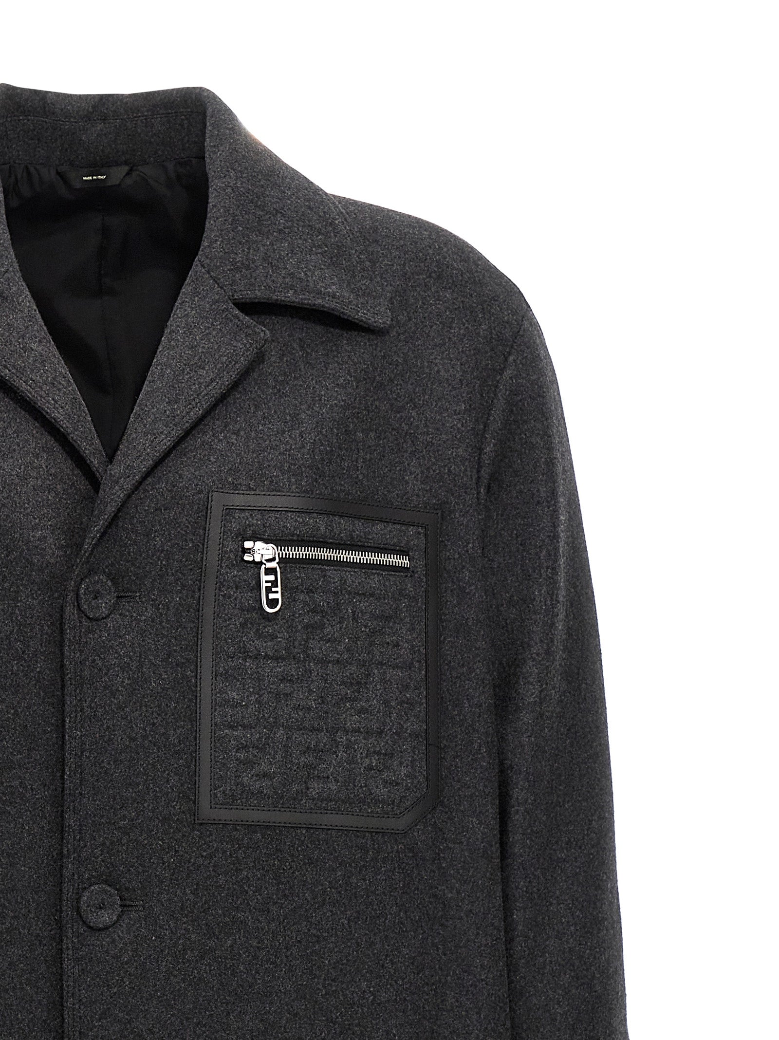 Fendi Gray Cashmere Coat