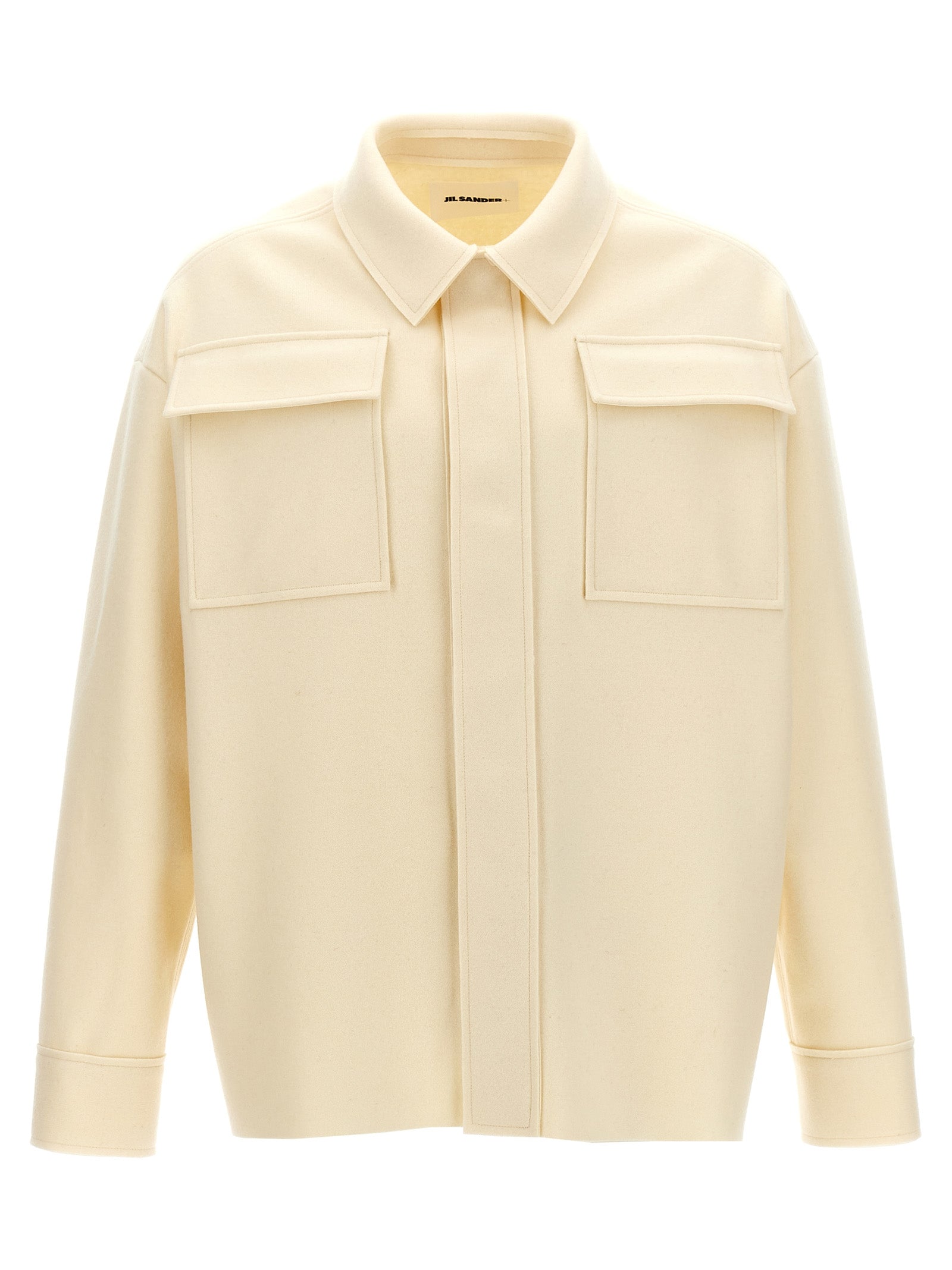 Jil Sander White Wool Blouse