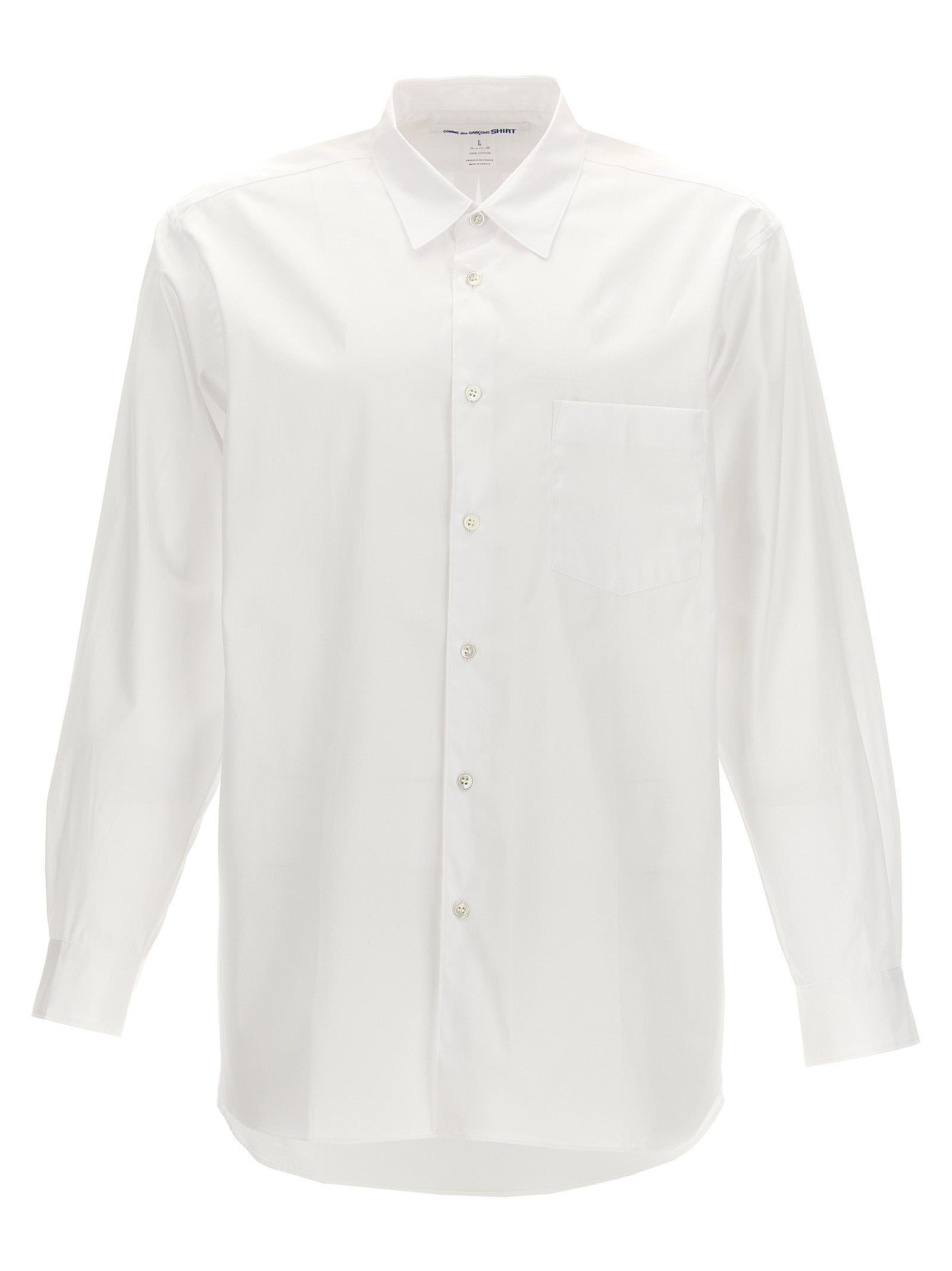 Comme Des Garçons White Cotton Blouse