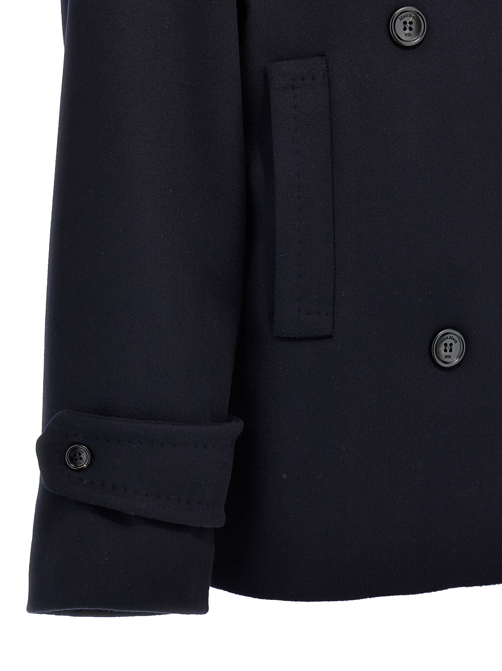 Max Mara Blue Virgin Wool Coat