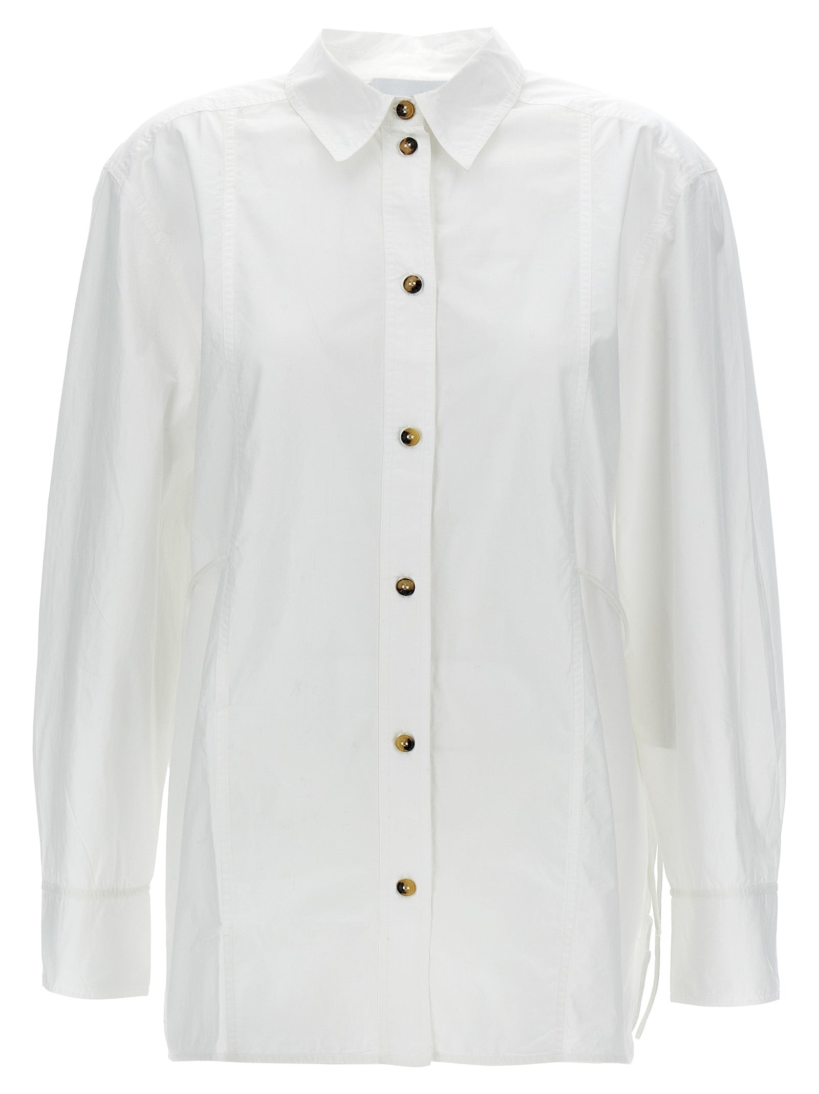 Ganni White Cotton Blouse