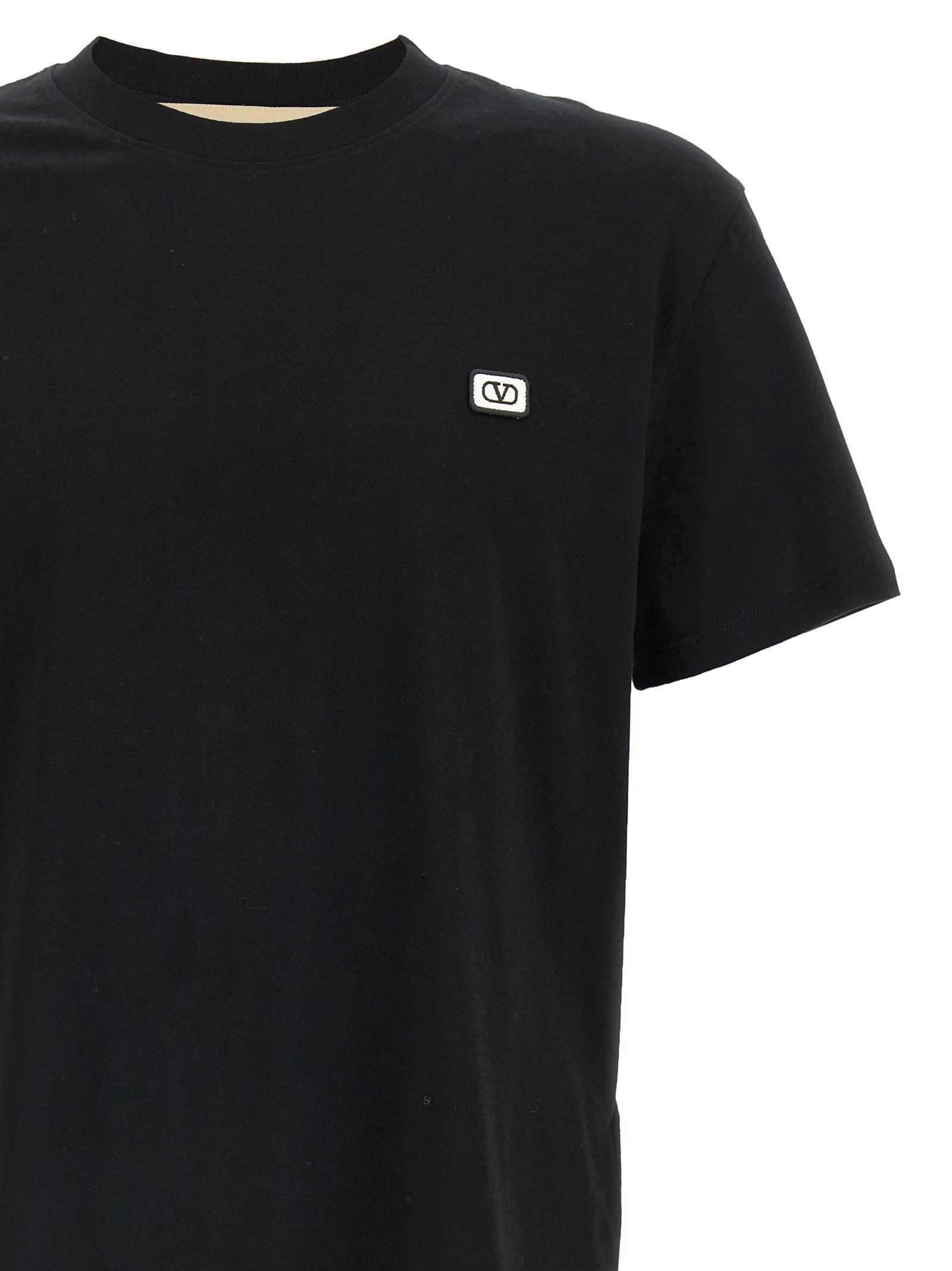 Valentino Garavani Black Cotton T-Shirt
