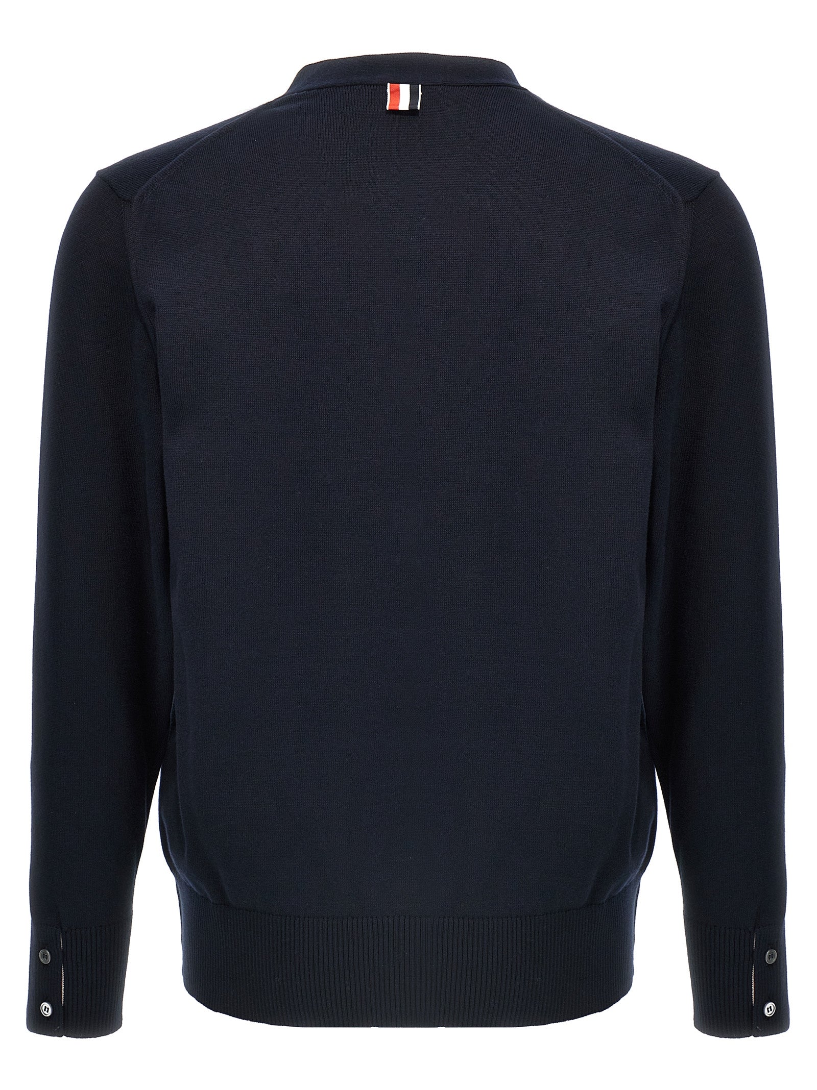Thom Browne Blue Cotton Cardigan