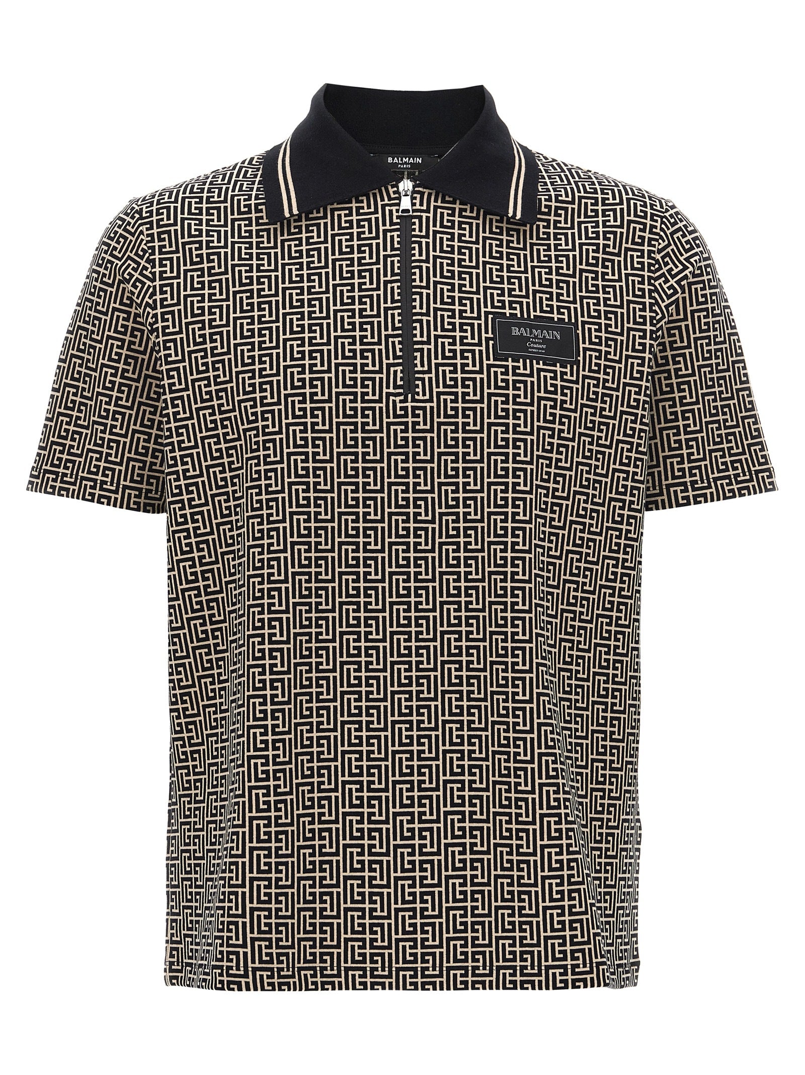 Balmain Bicolor Cotton Polo Shirt