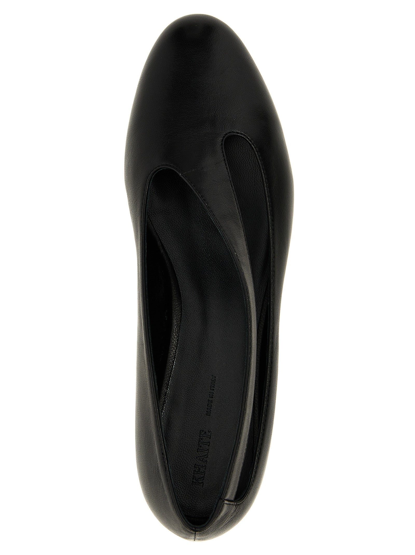Khaite Black Lamb Leather Ballet Flats