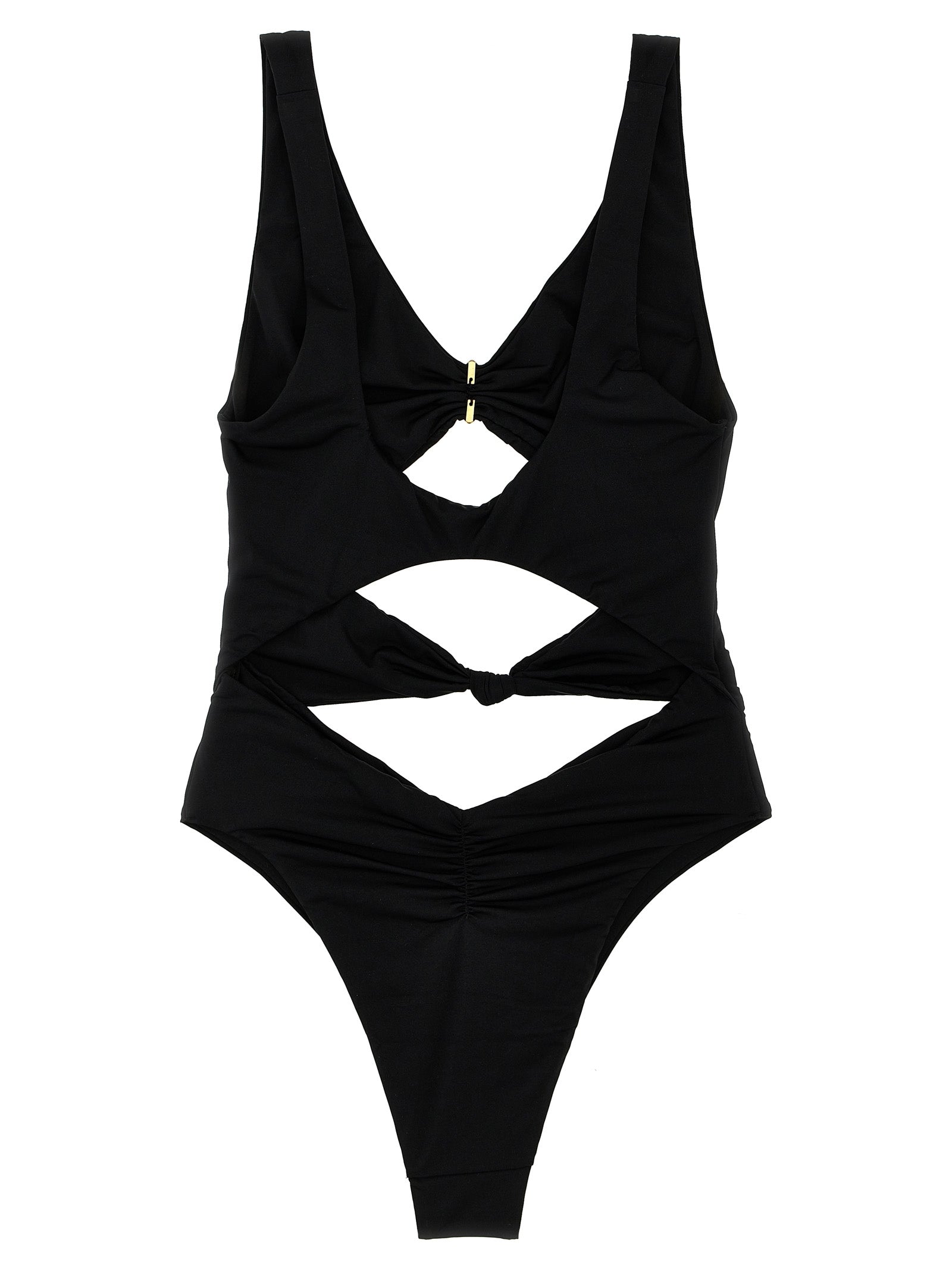 Elisabetta Franchi Black Polyamide One-Piece Swimsuit