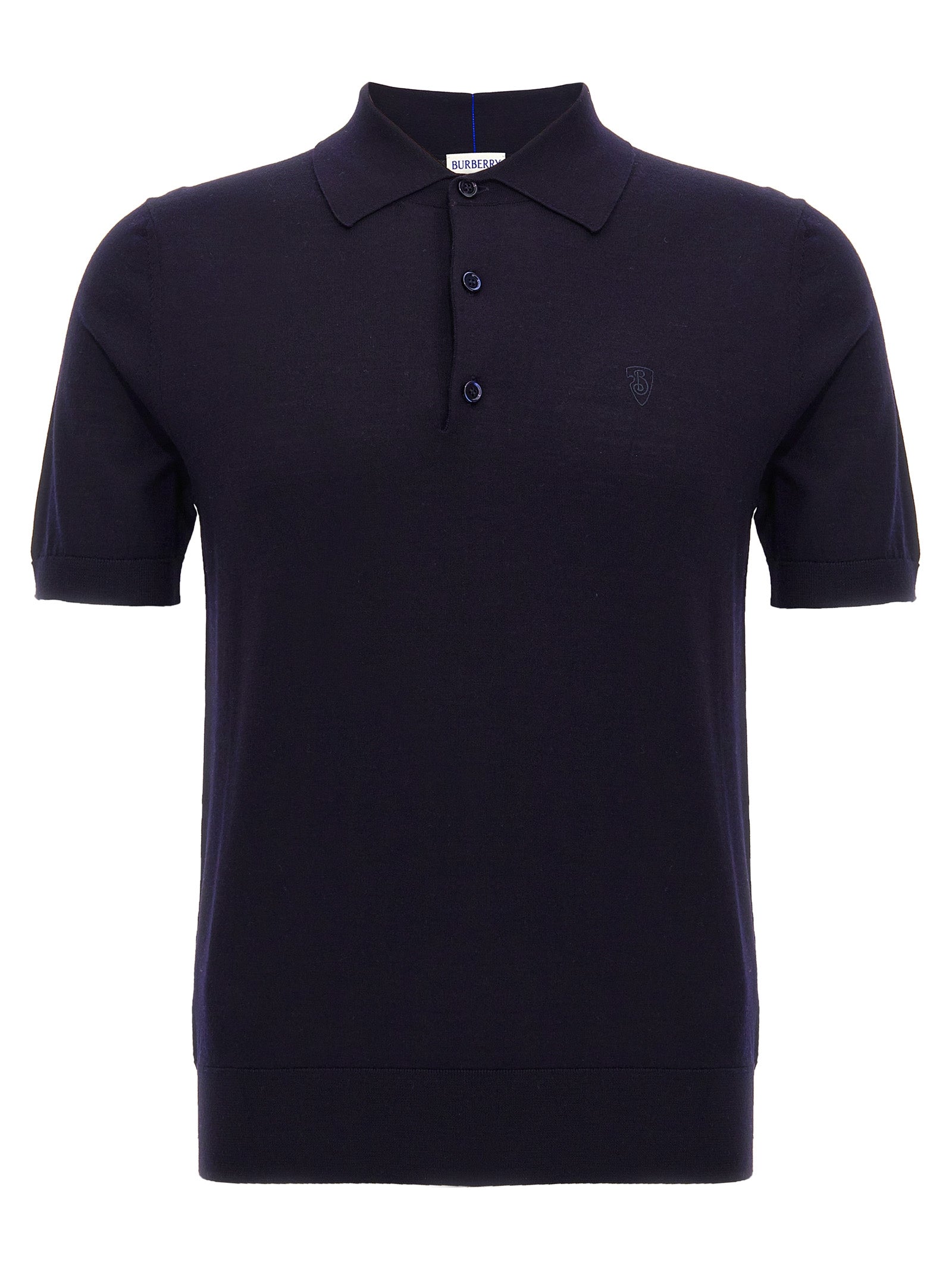 Burberry Blue Wool Polo Shirt