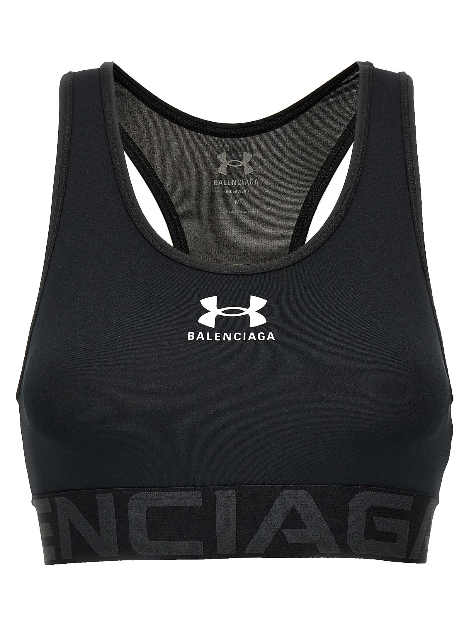 Balenciaga Black Polyester Sport Bra
