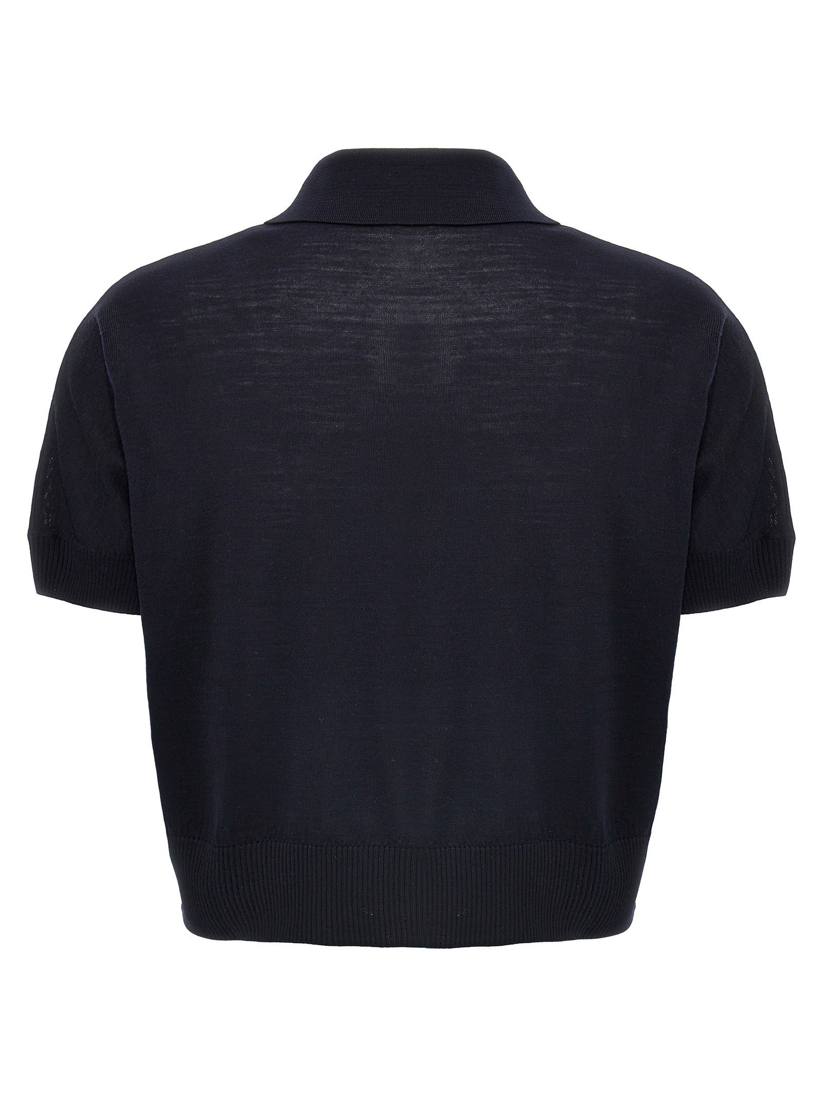 Khaite Blue Wool Shortsleeve Shirt