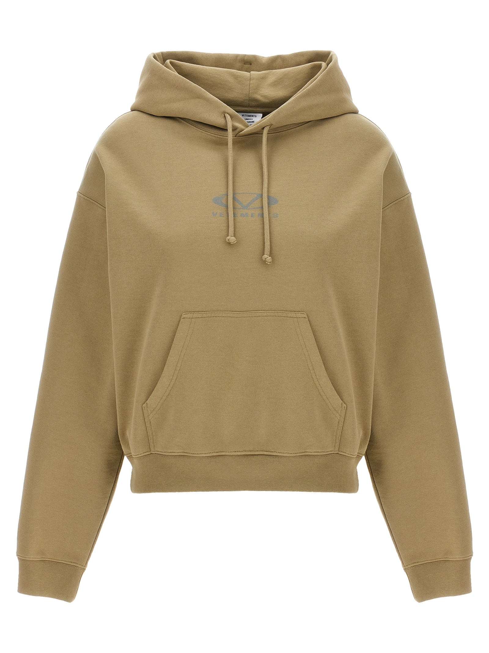 Vetements Beige Cotton Hoodie