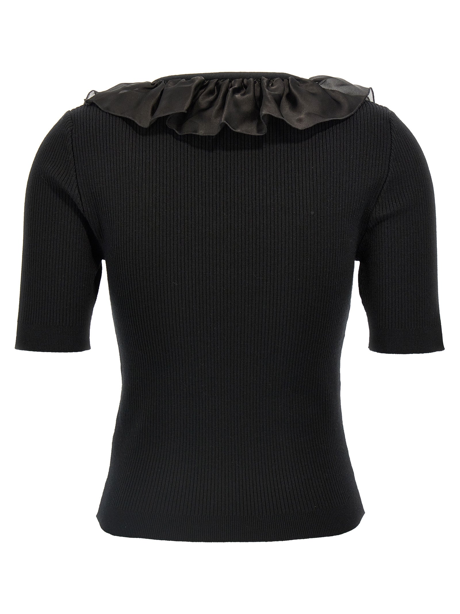 Alessandra Rich Black Wool T-Shirt