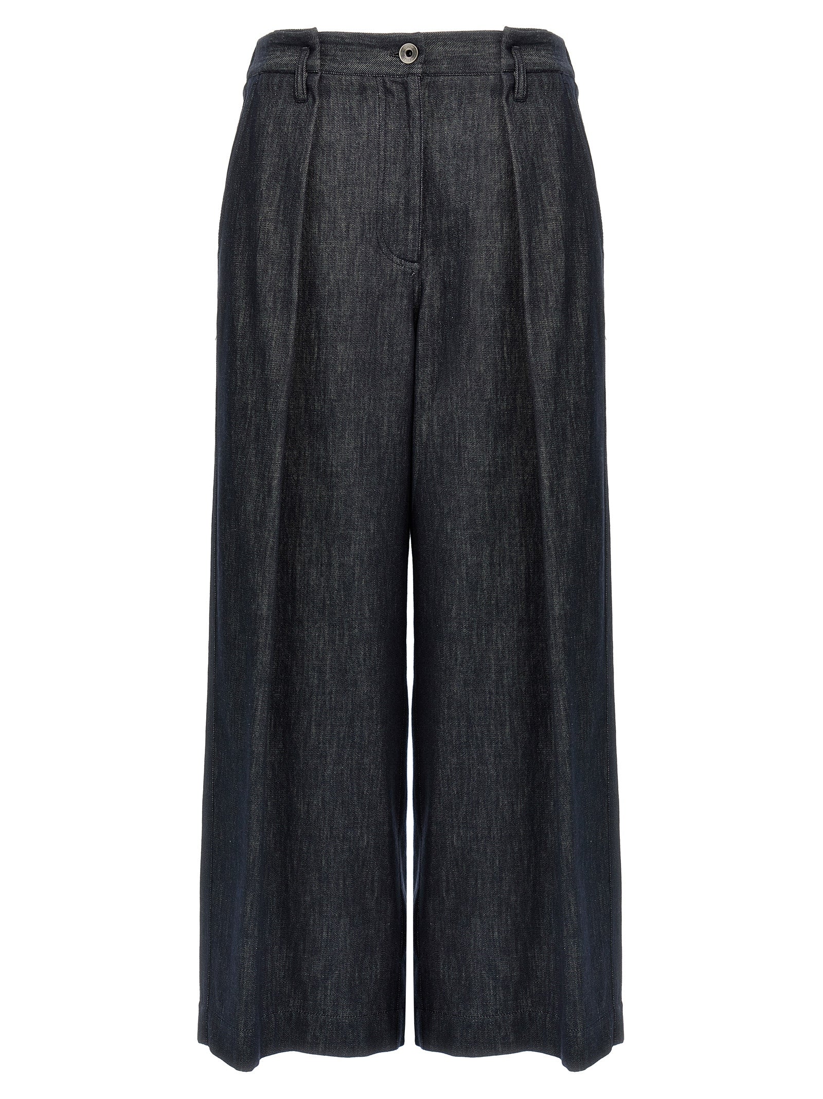 Brunello Cucinelli Blue Cotton Casual Pants