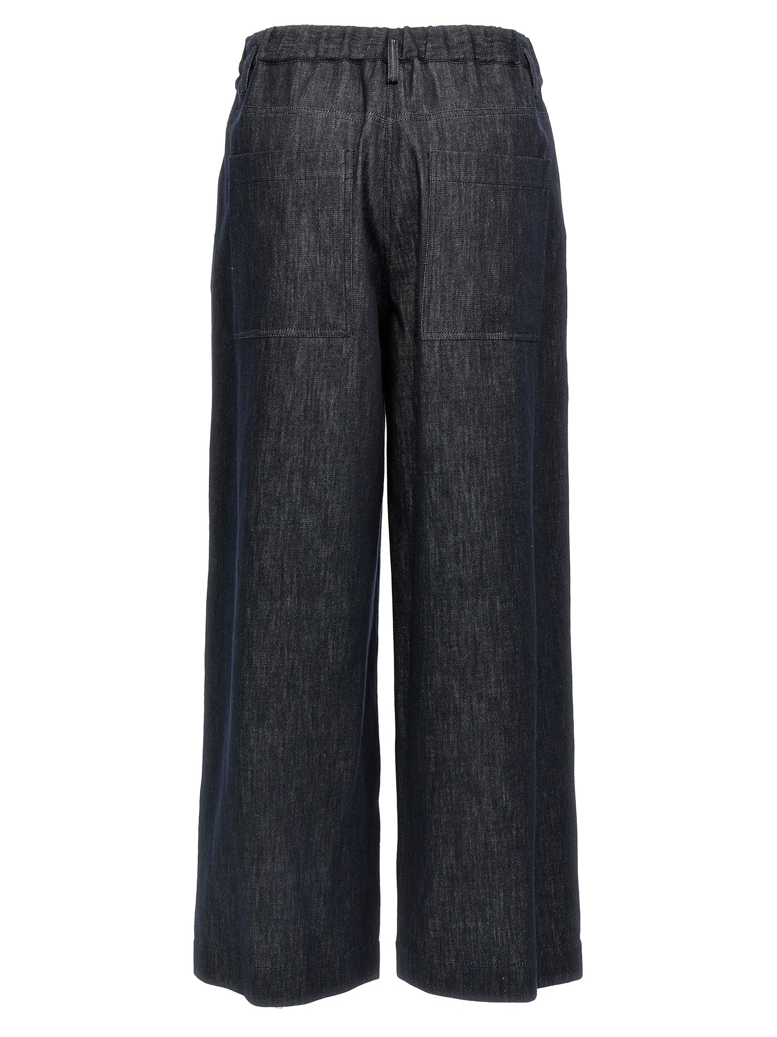 Brunello Cucinelli Blue Cotton Casual Pants