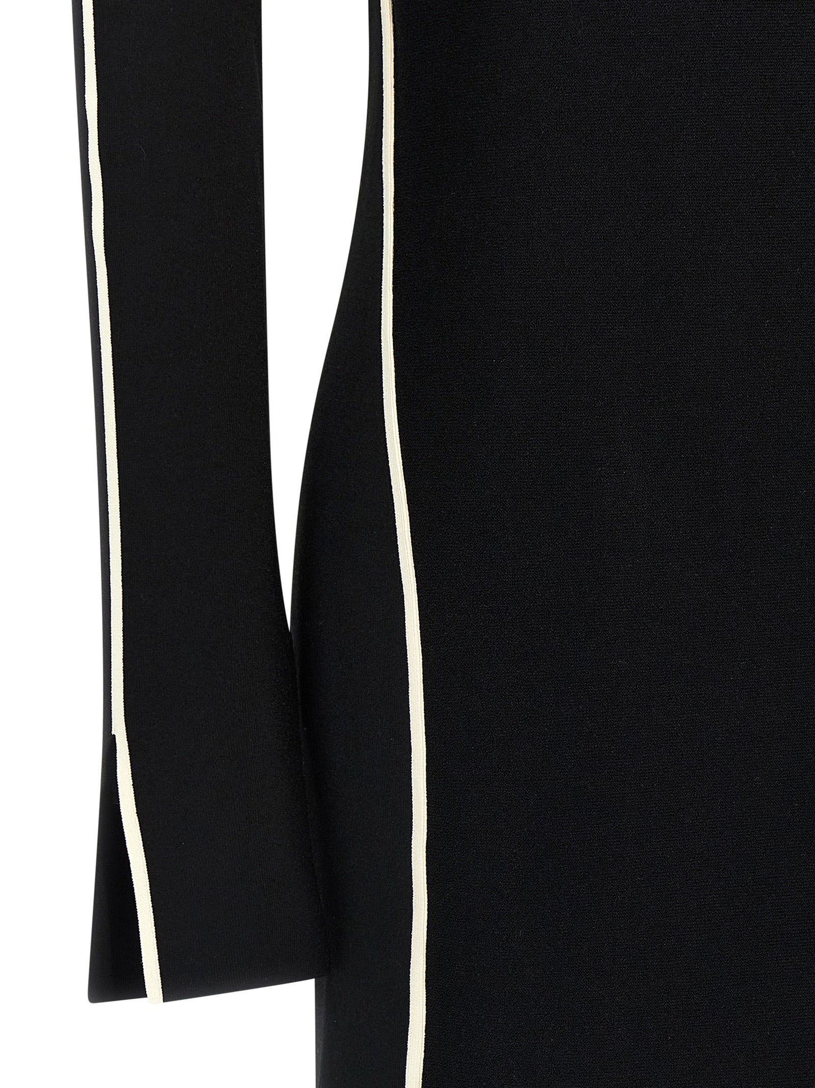 Sportmax Bicolor Viscose Midi Dress