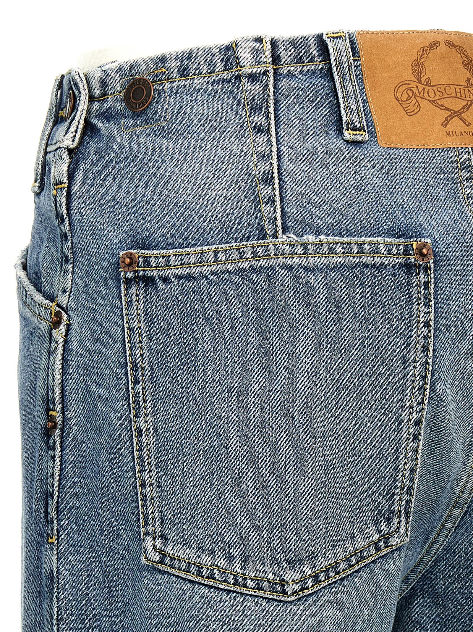 Moschino Blue Cotton Straight-Leg Jeans