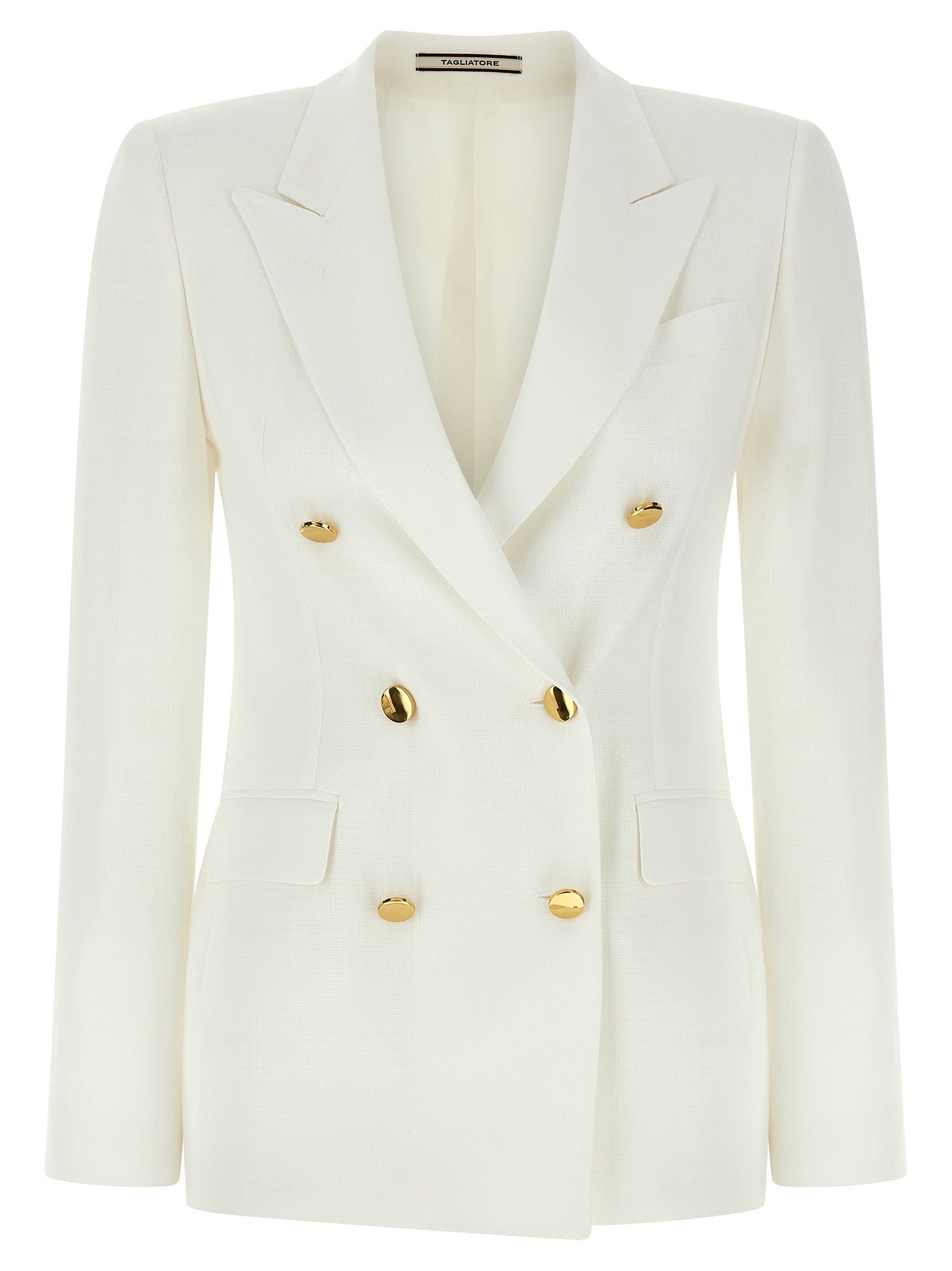 Tagliatore White Viscose Blazer