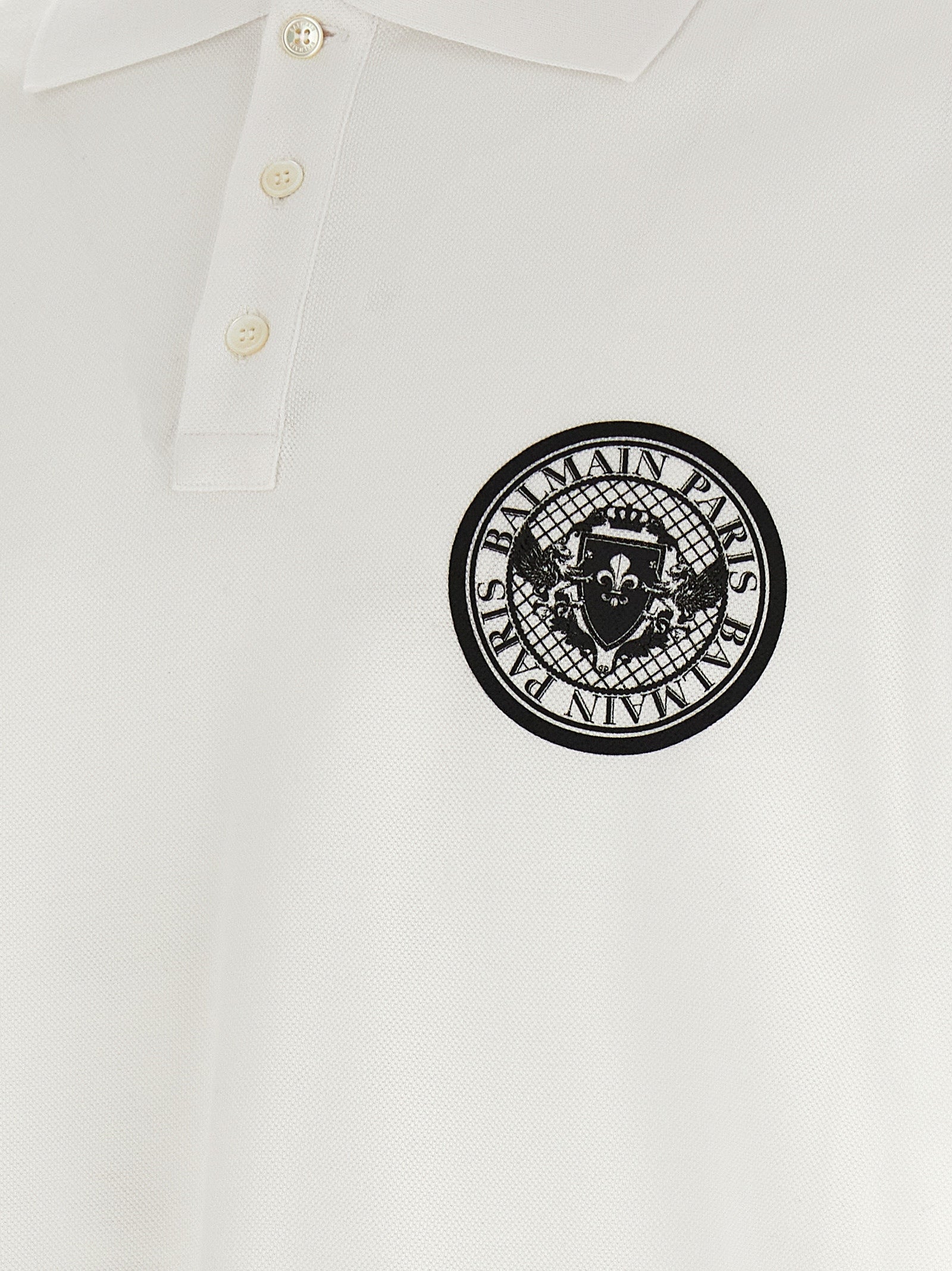 Balmain Bicolor Cotton Polo Shirt