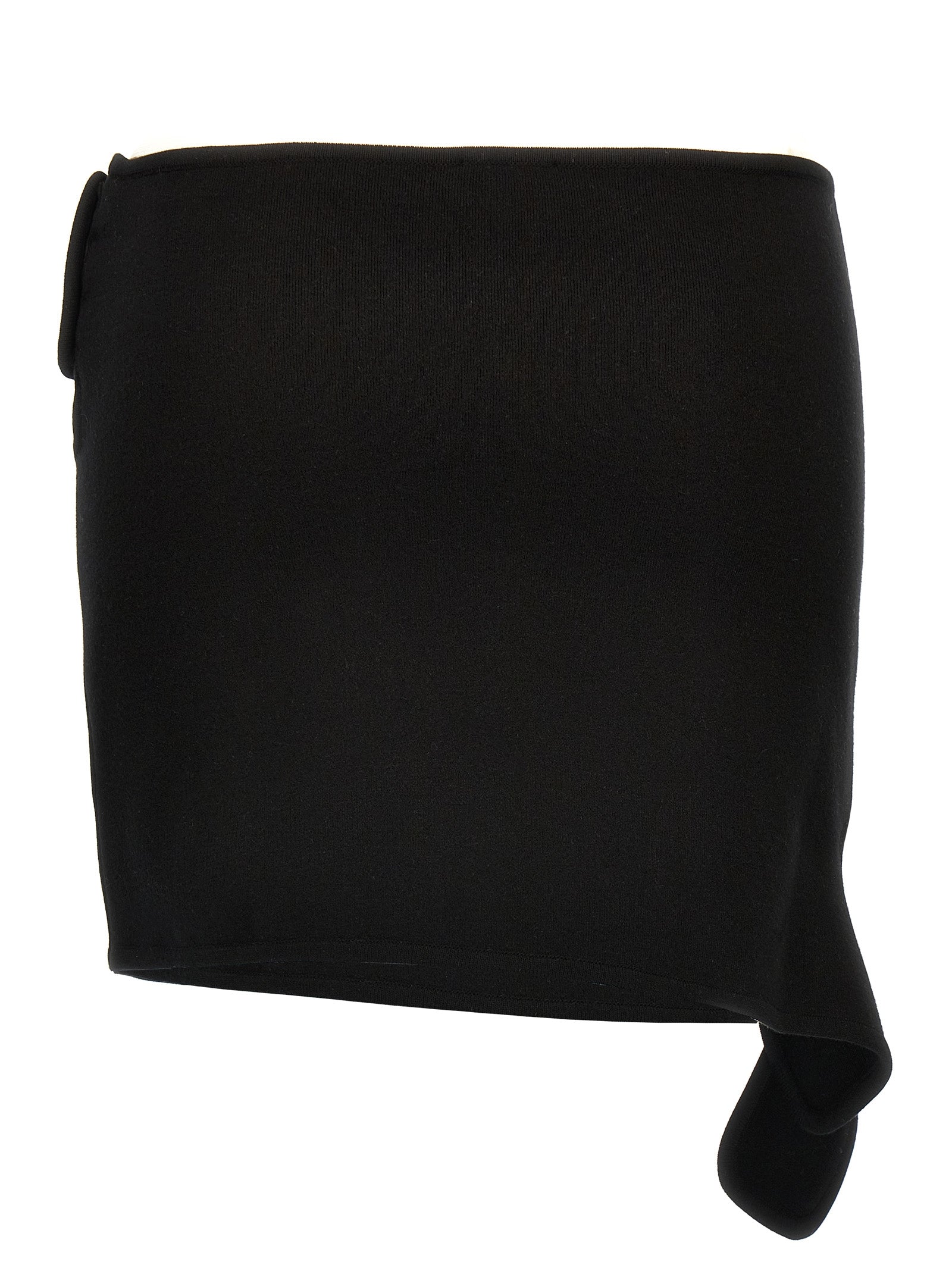 Courrèges Black Viscose Long Skirt