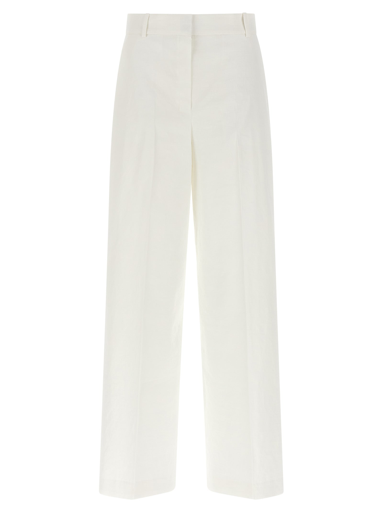Theory White Linen Casual Pants